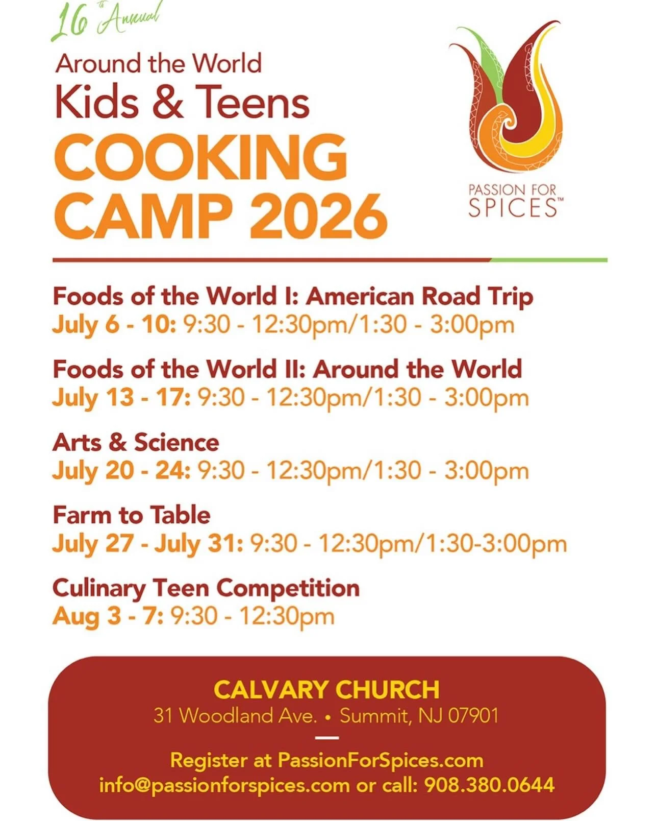 @passionforspices  Cooking School Our Team is looking forward to another amazing 5 weeks of fun with our young Chefs .