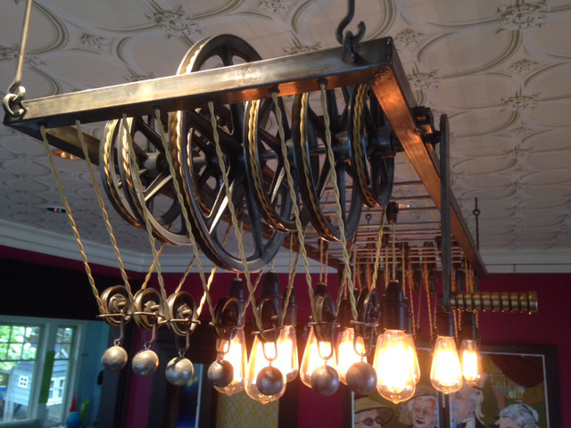 Over 150' of wire was used in building this light.