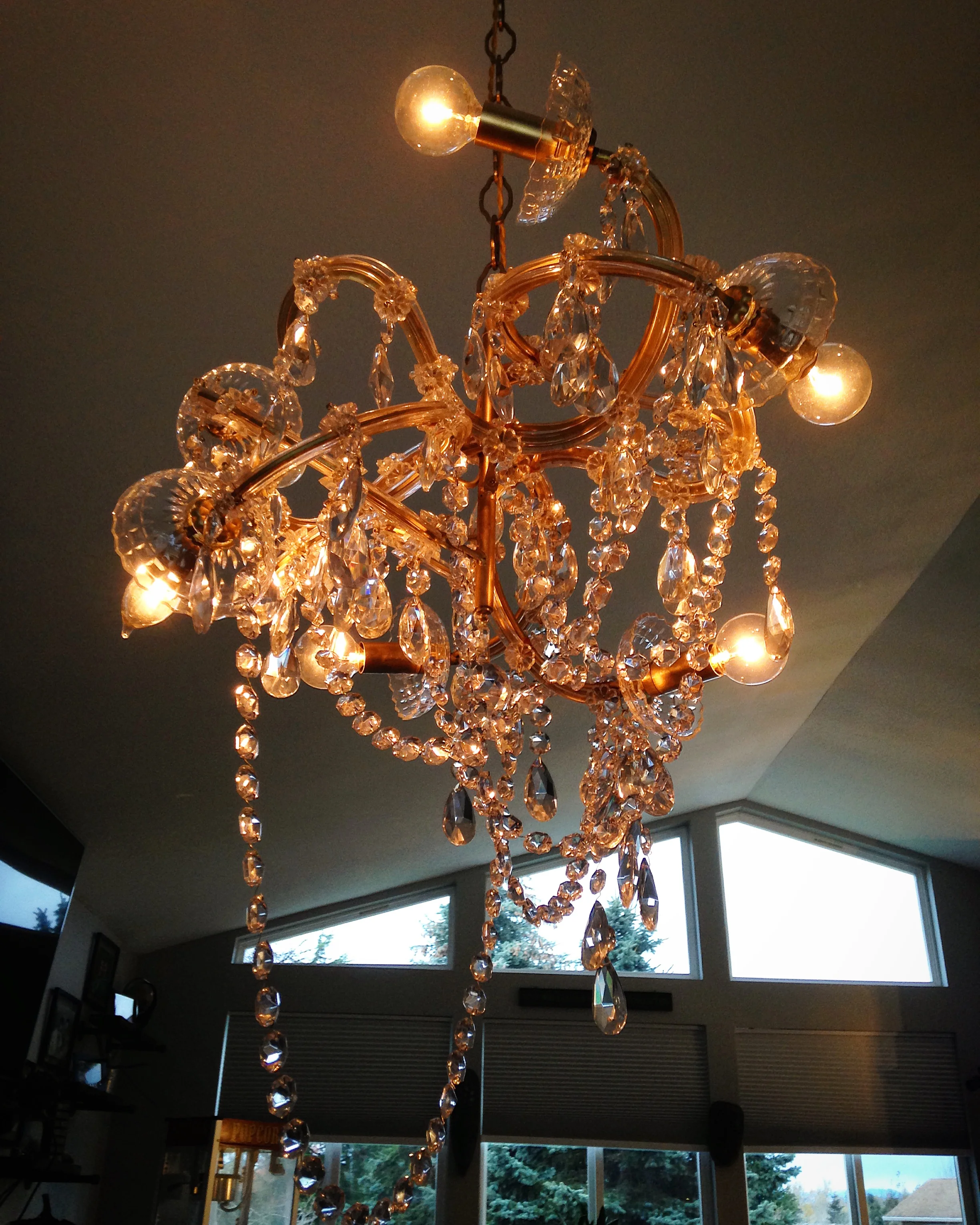  The biggest challenge of this modern interpretation of a classic 'grandmother's' chandelier was the budget. 