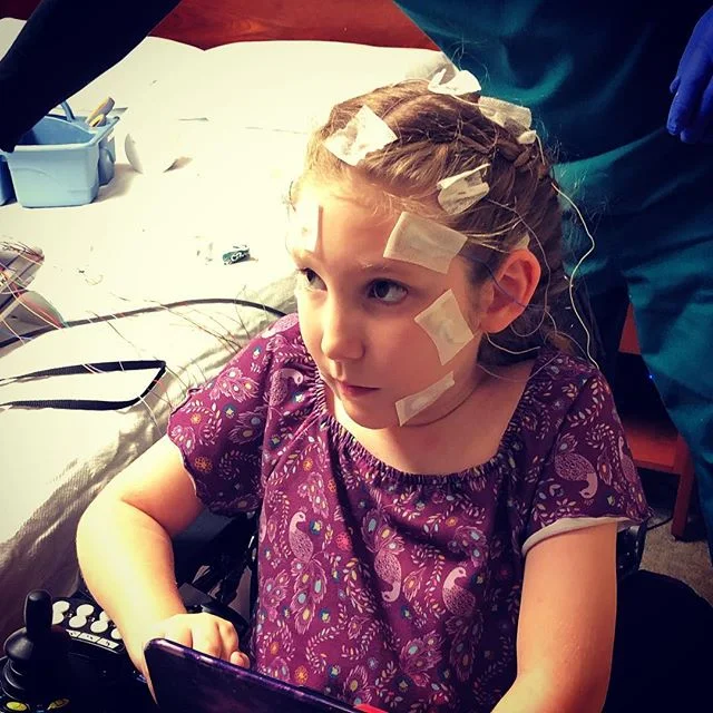 Brooke and Brielle has their annual sleep studies last night. They have done so many of these it’s no big deal to be covered in wires while they sleep anymore. The worst part is washing off the goop (that makes the electrodes stick) the next morning. B&B both slept well. We will get results in March. 🙏🙏