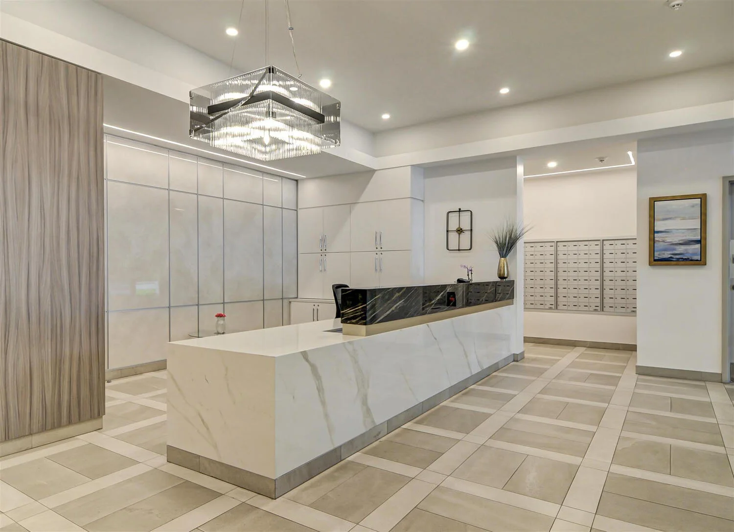 A Stunning Transformation Into a Functional and Modern Downtown Condo Lobby