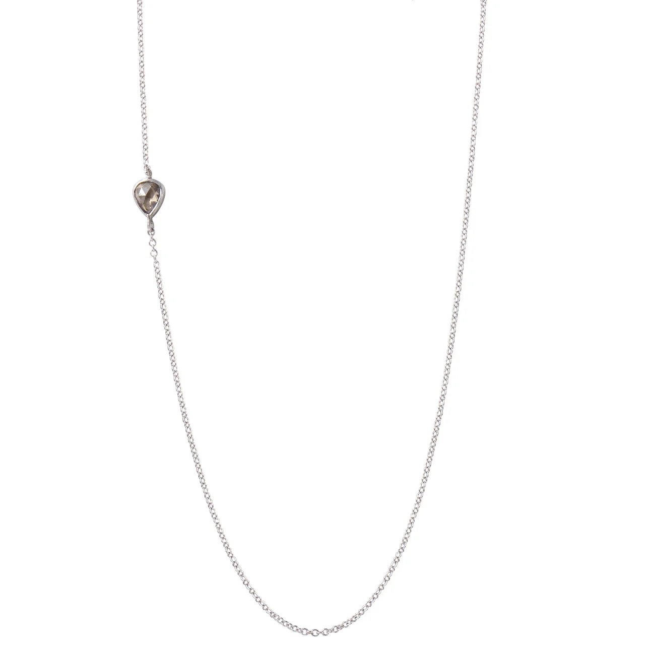 pear shape cognac diamond necklace