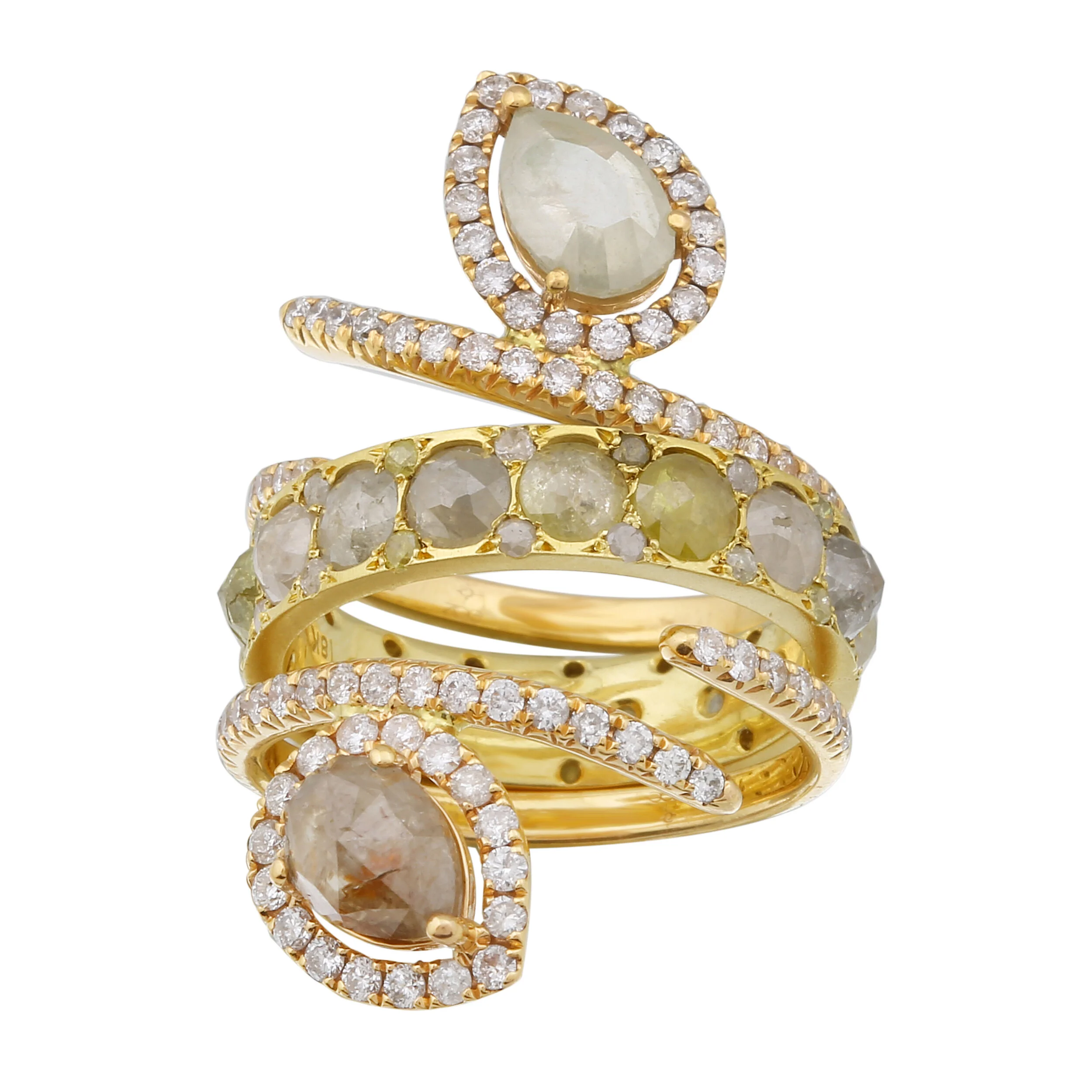 rose cut eternity jewelry set