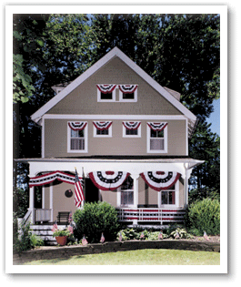 Dress up your home or business for the Patriotic Holidays with Annin’s Star Spangled Decorating Products