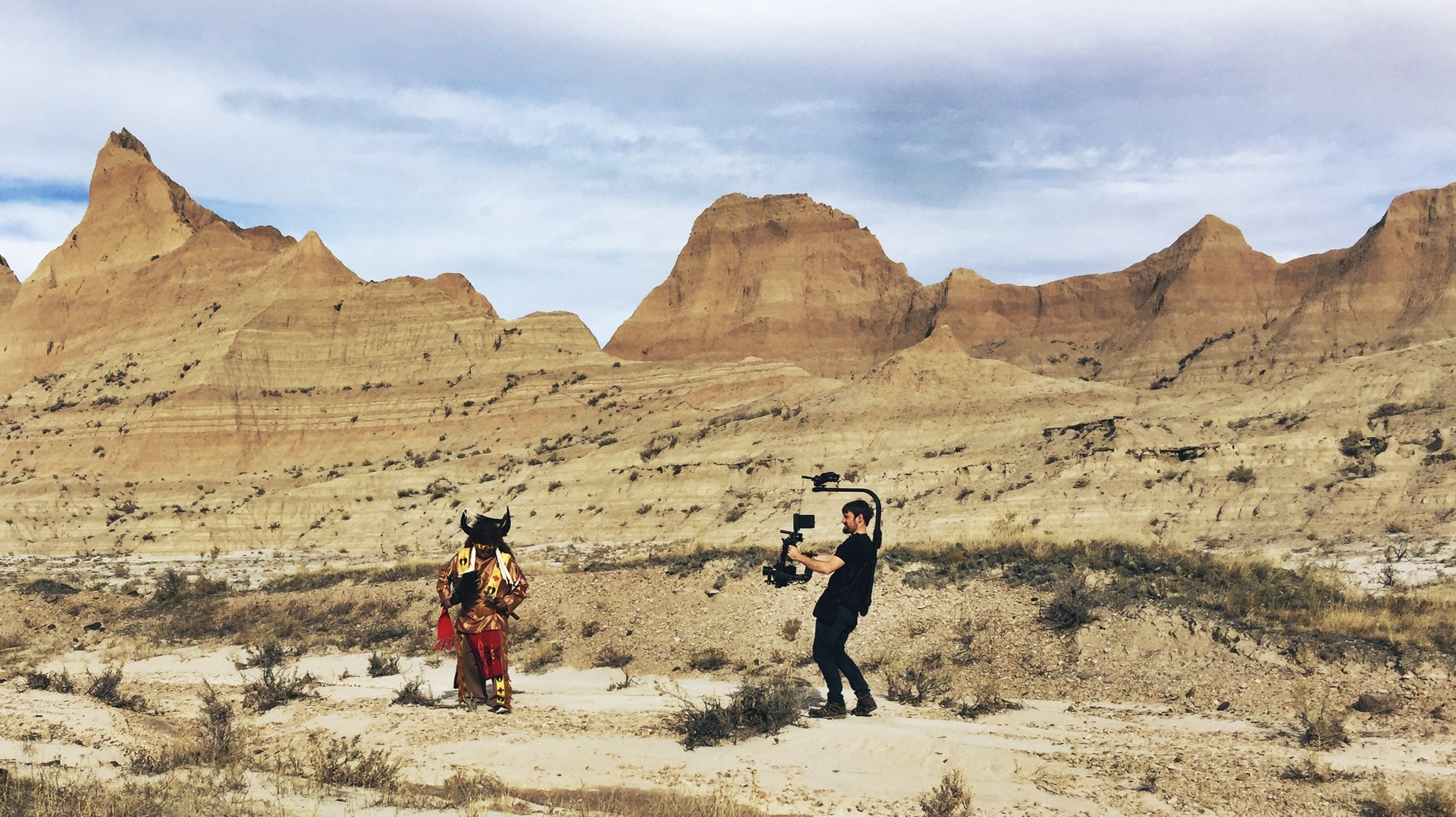 Filming in the Badlands