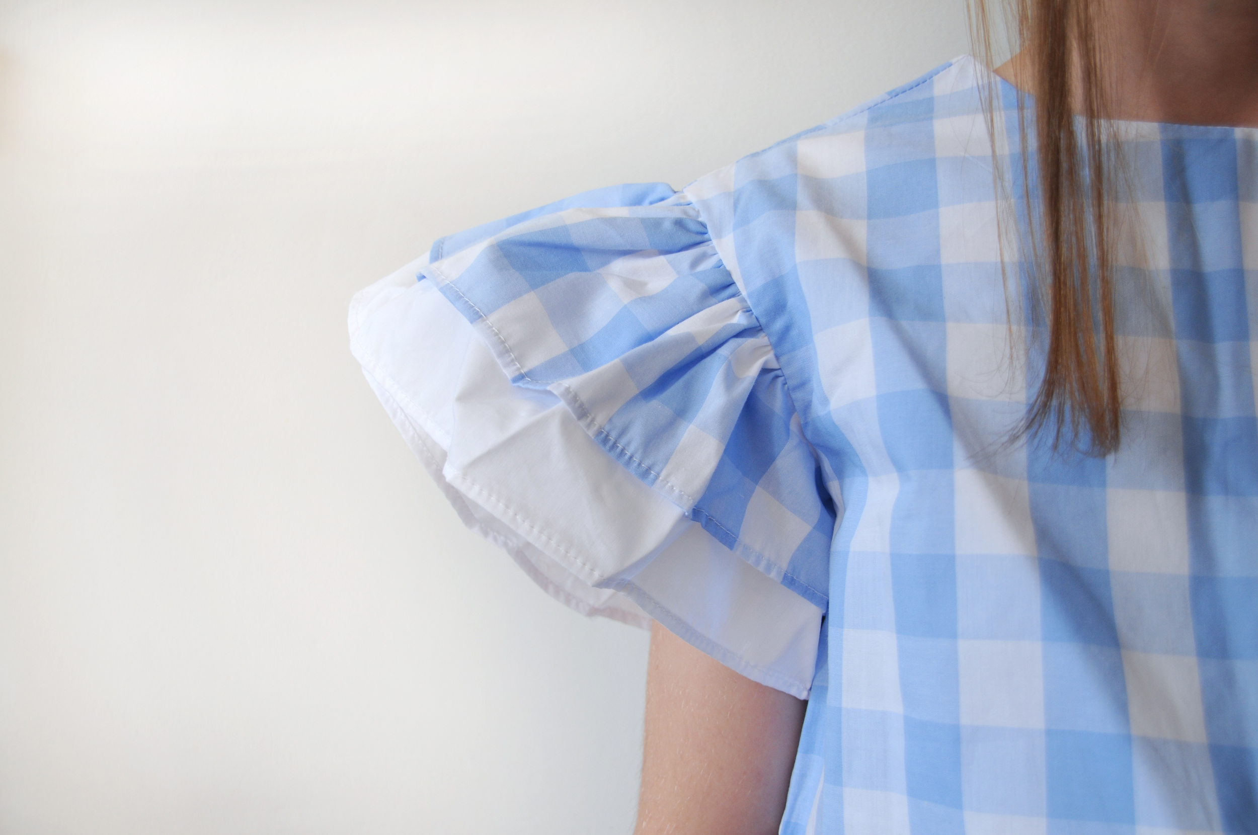 Checked blue top