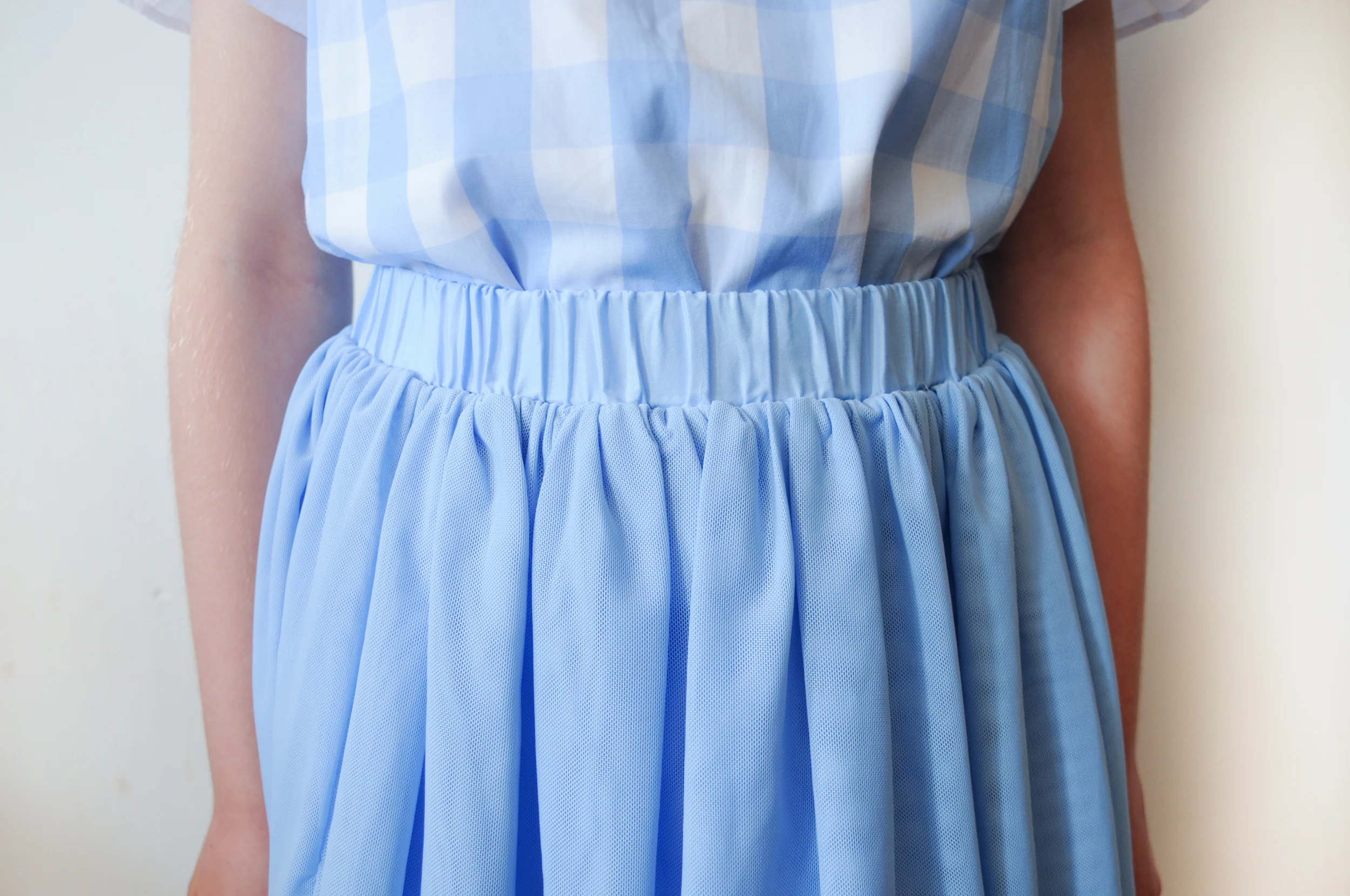 Blue tulle skirt