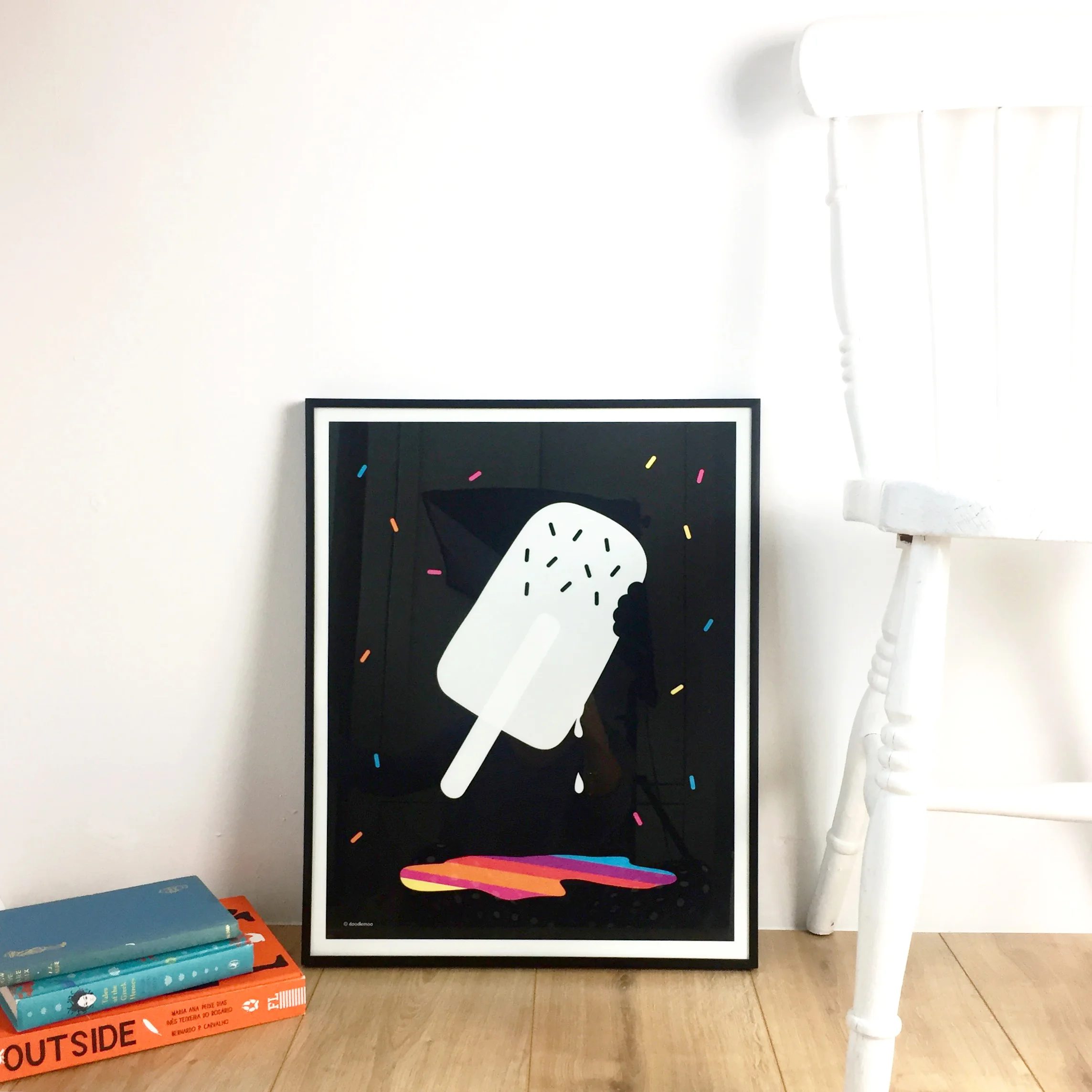 Drip drop ice lolly rainbow print by Doodlemoo