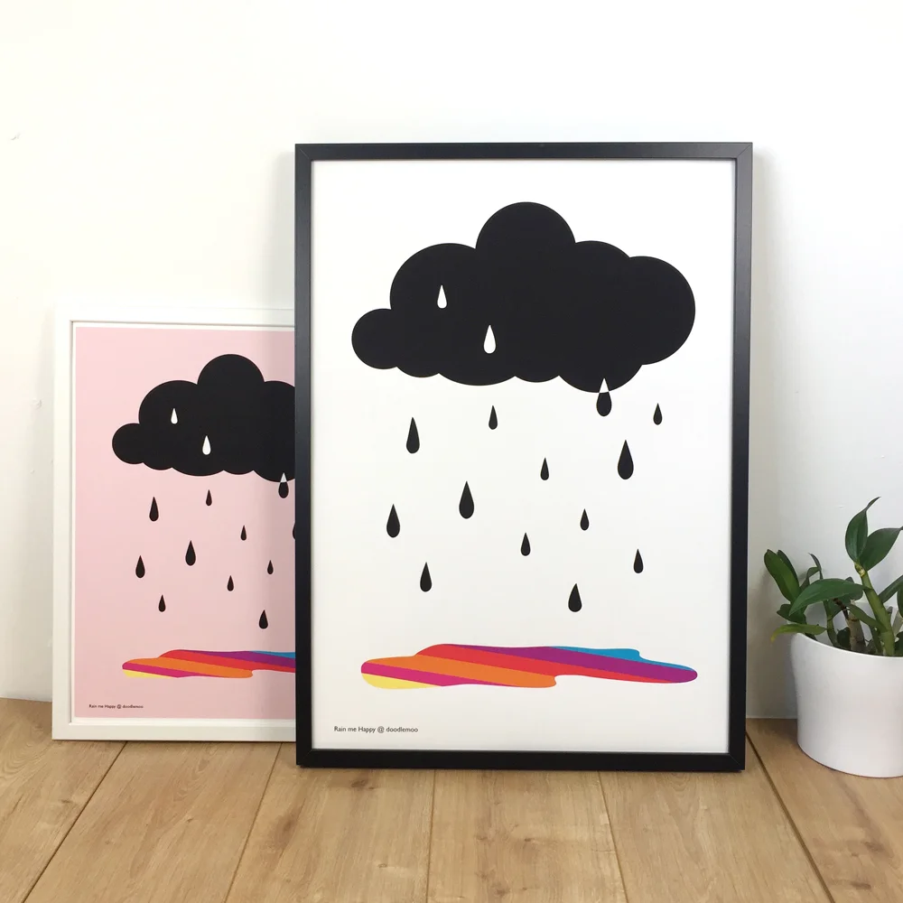 Rain me Happy print by Doodlemoo