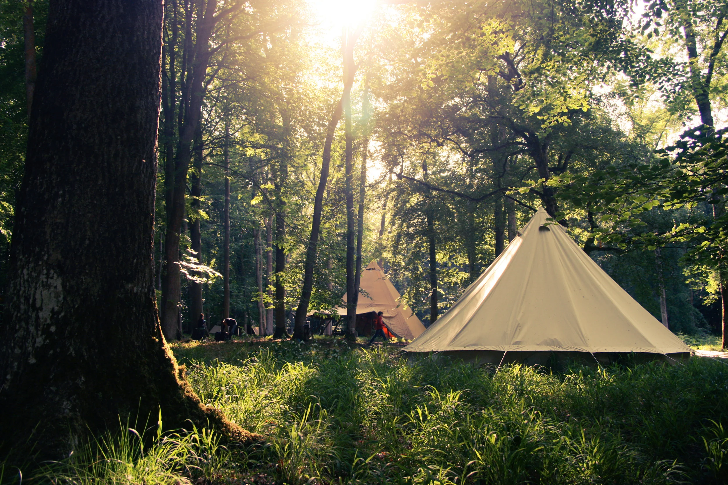 Camp Wilderness summer camps for kids. Tipi bell tents