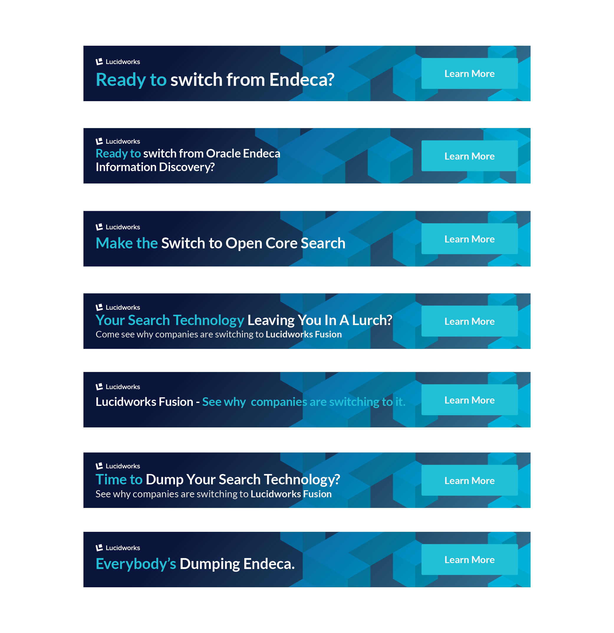 Web banner ads designed.