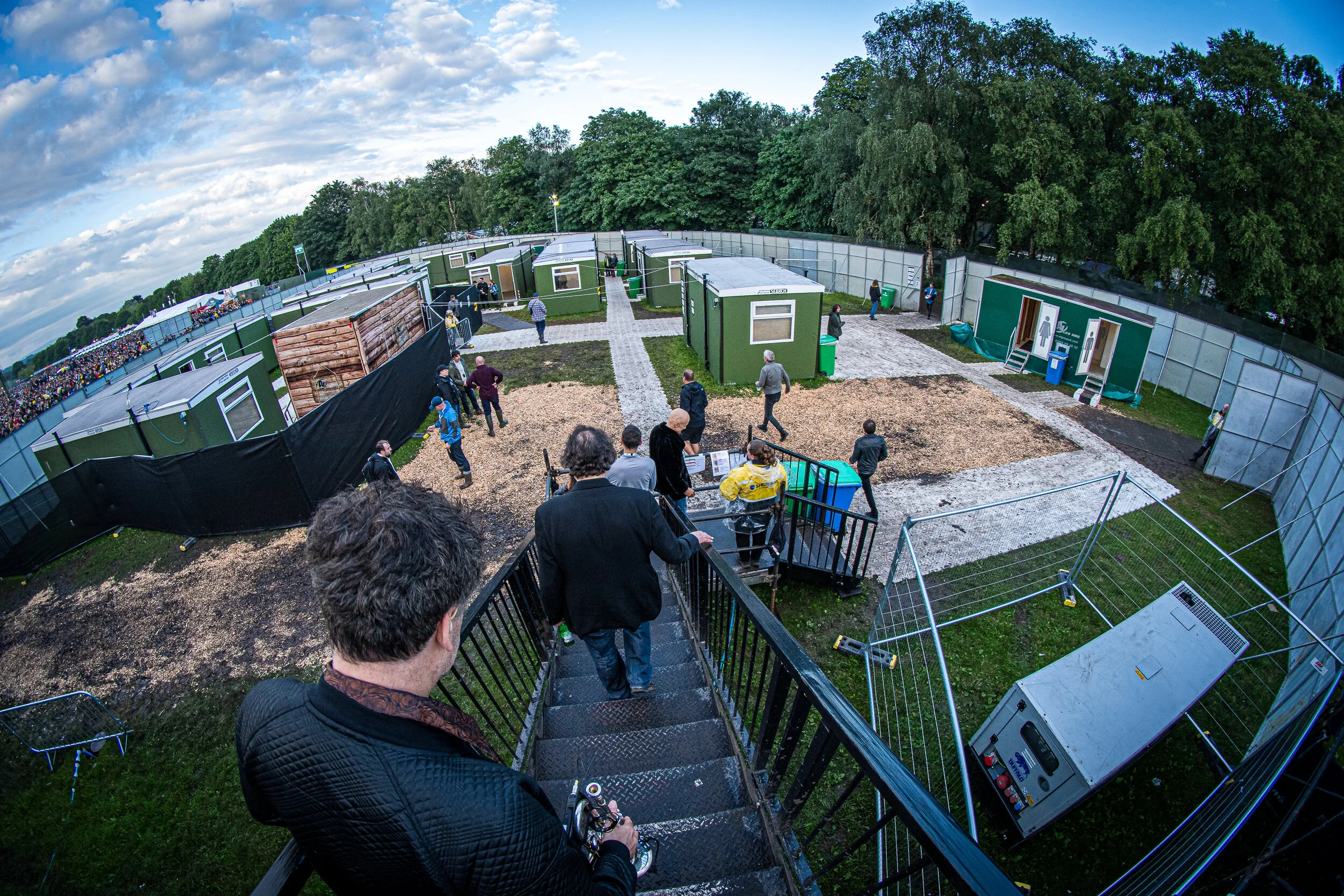 Following the band James off stage at Heaton Park
