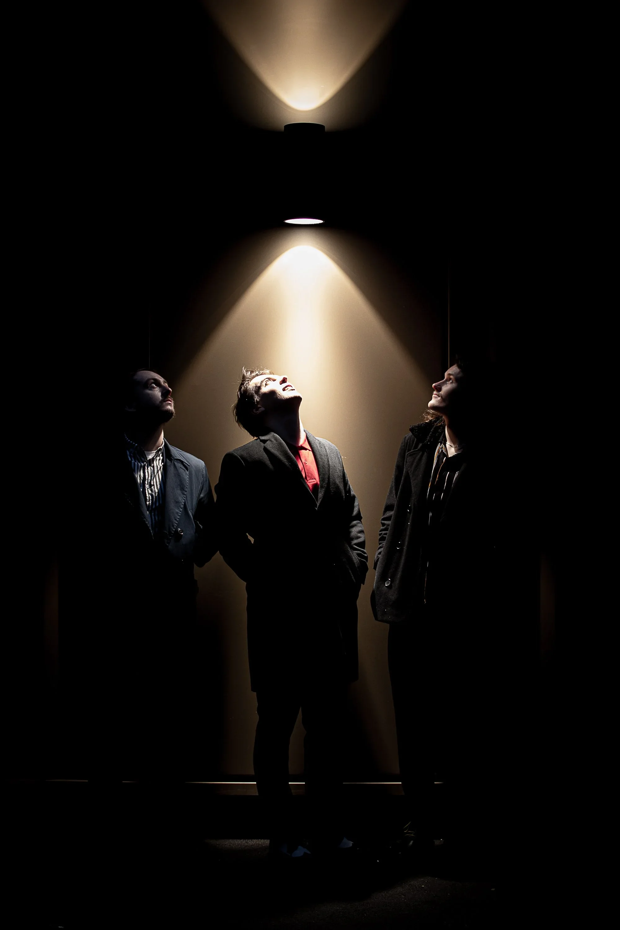 Photo taken on location under the street lights for press