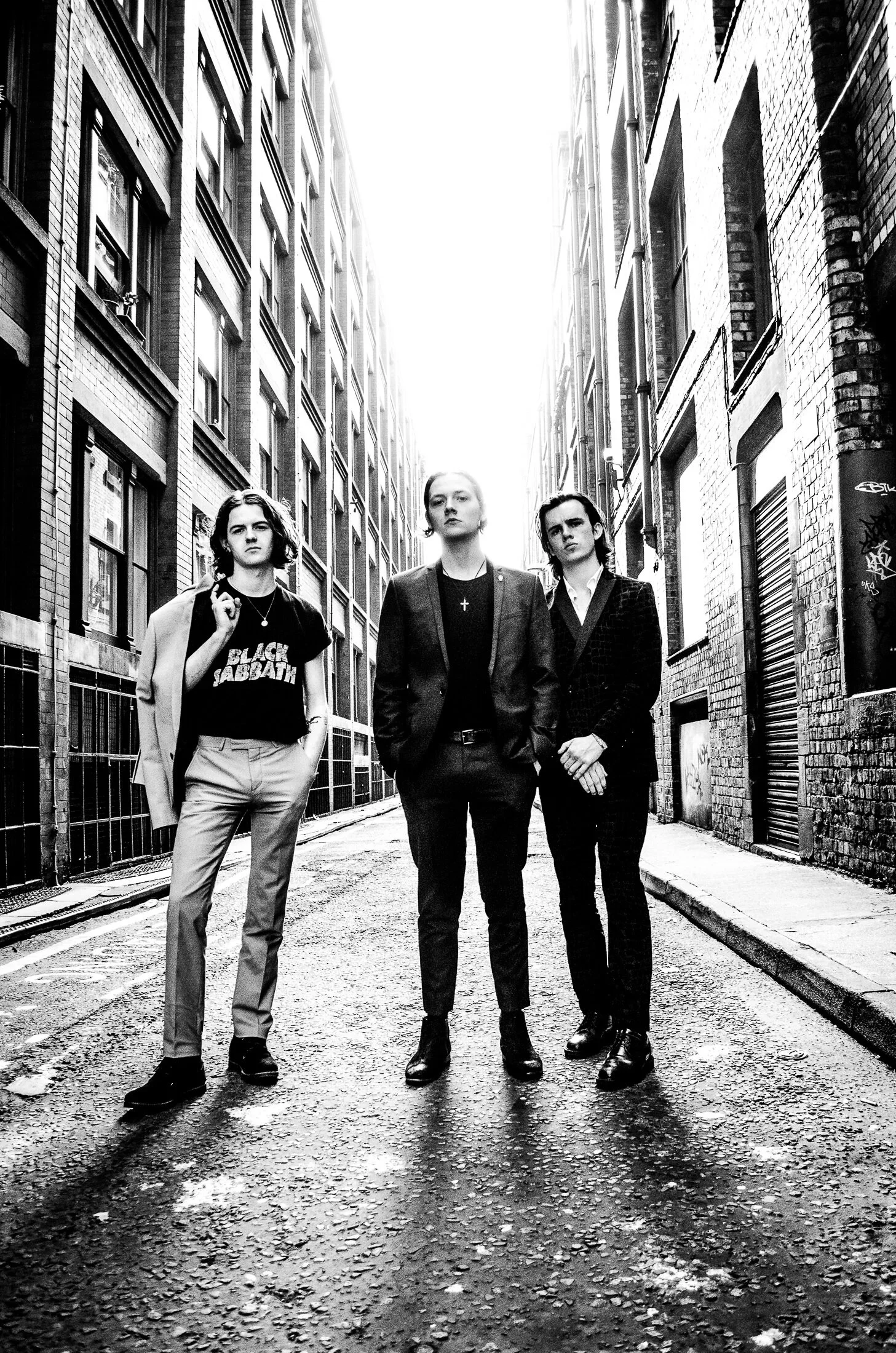 The Blinders shot in China Street, Manchester for press campain