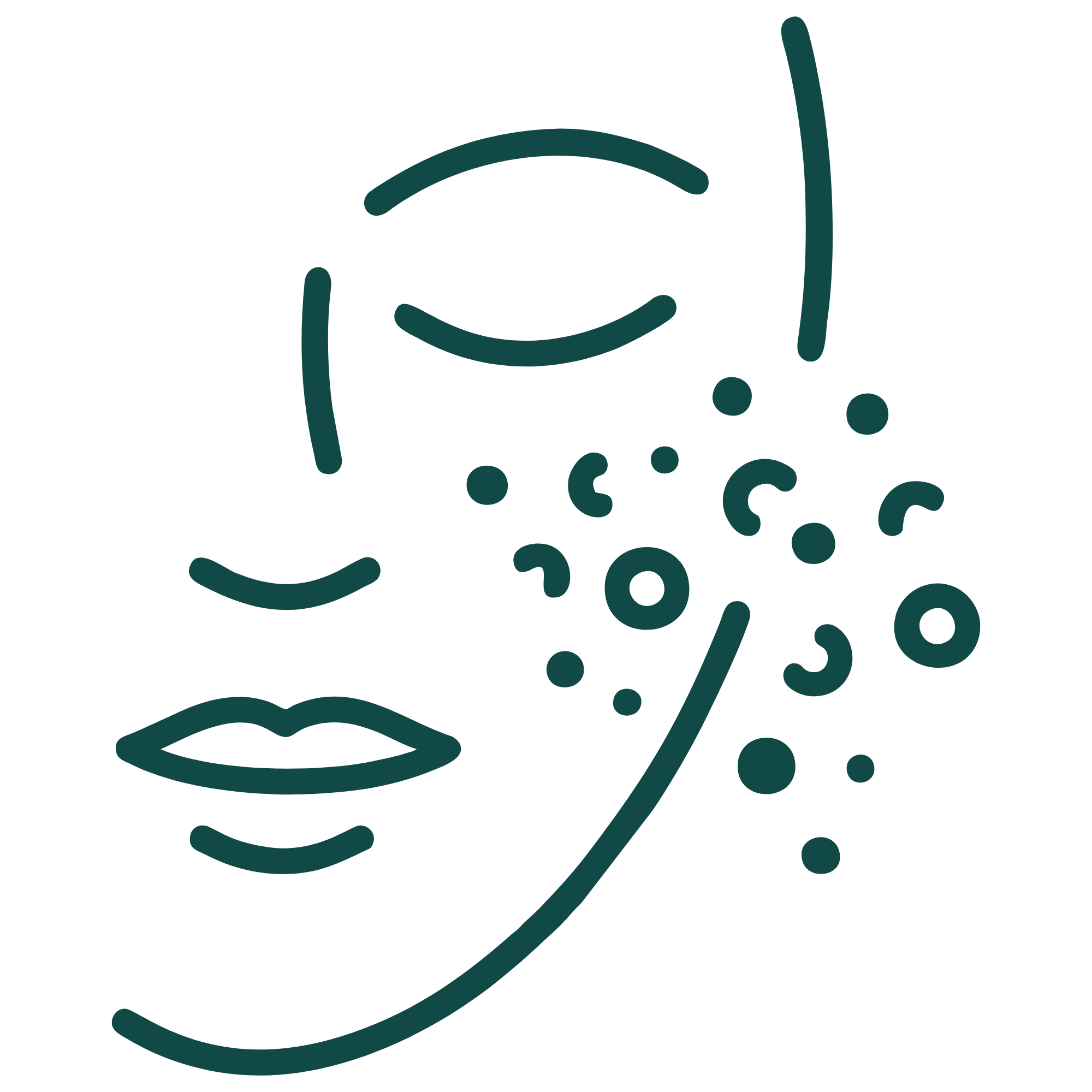 line art face