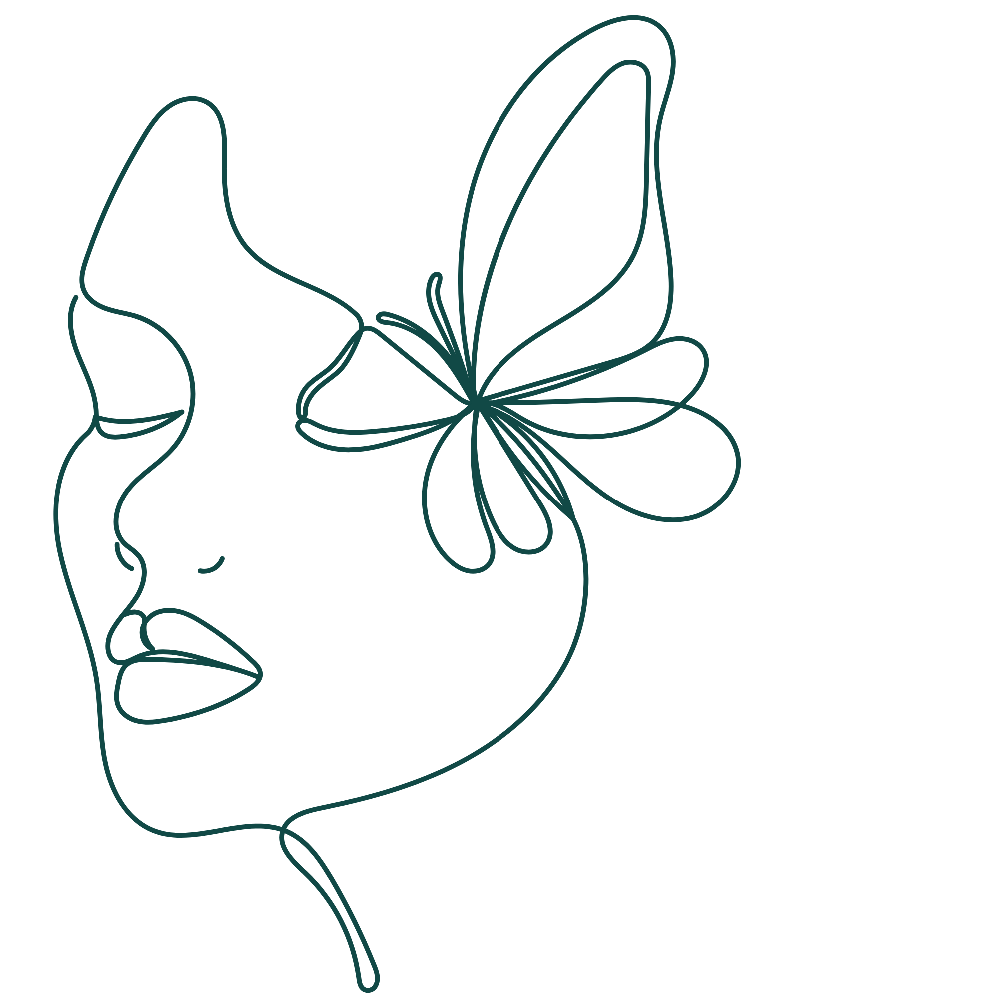 line art face