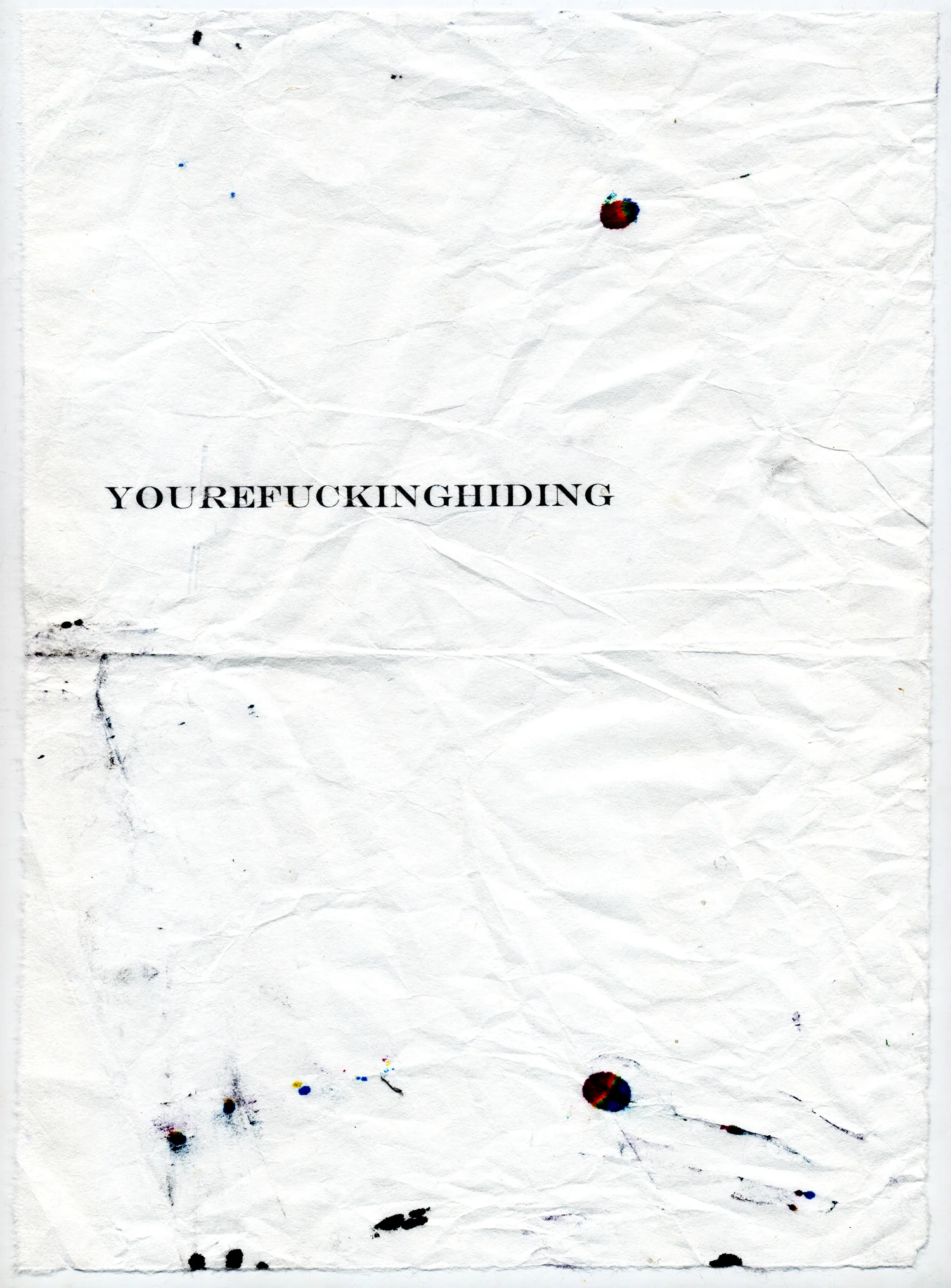 Fucking Hiding Digital print on mulberry, 10.5x8”, 2014