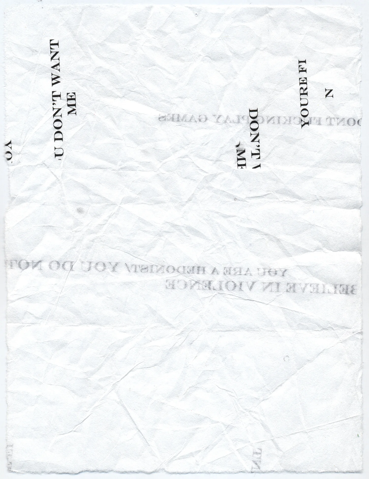 You are a Hedonist Digital print on mulberry, 9.5x7.5”, 2014