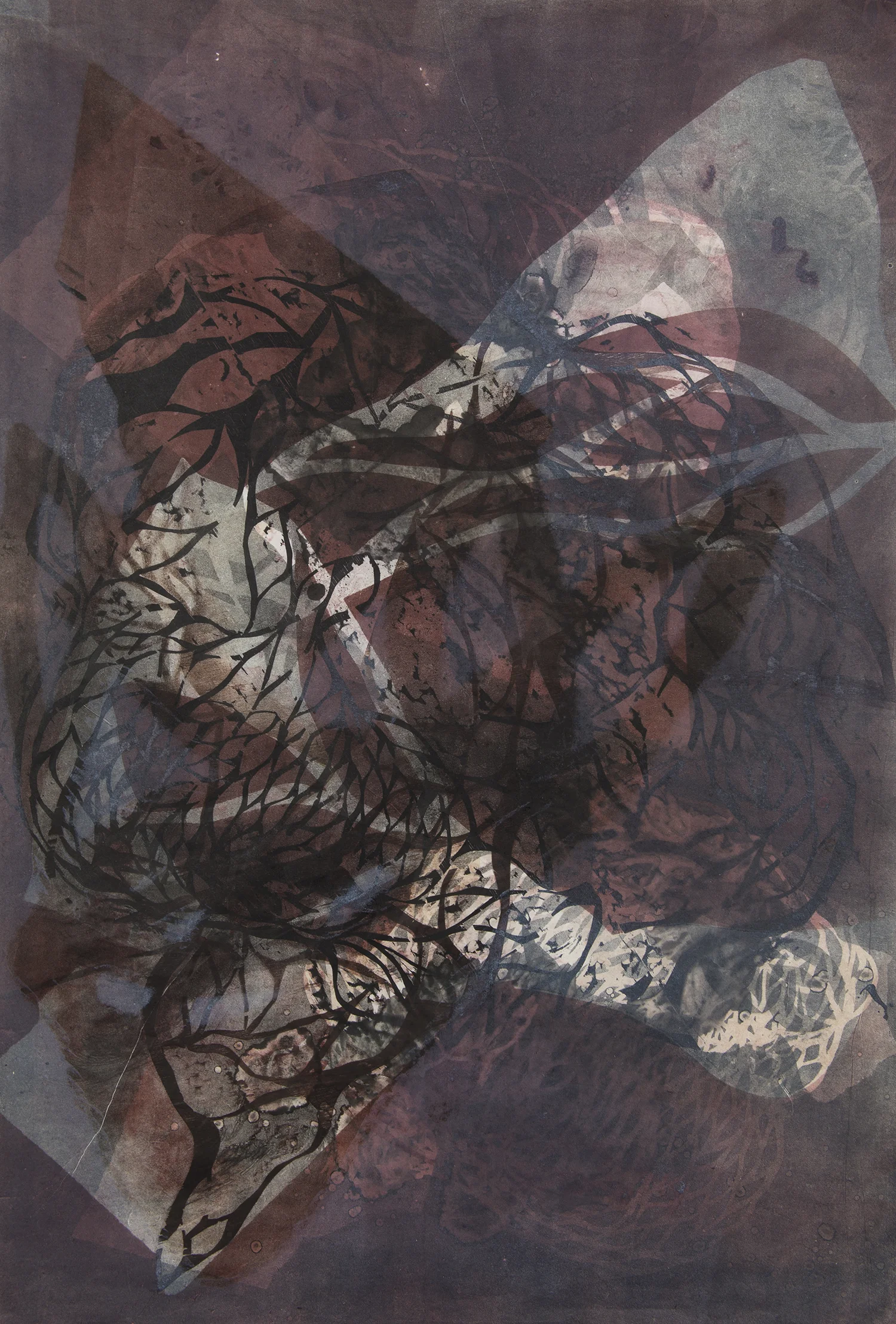 Haze Woodcut on paper, 30x22”, 2013