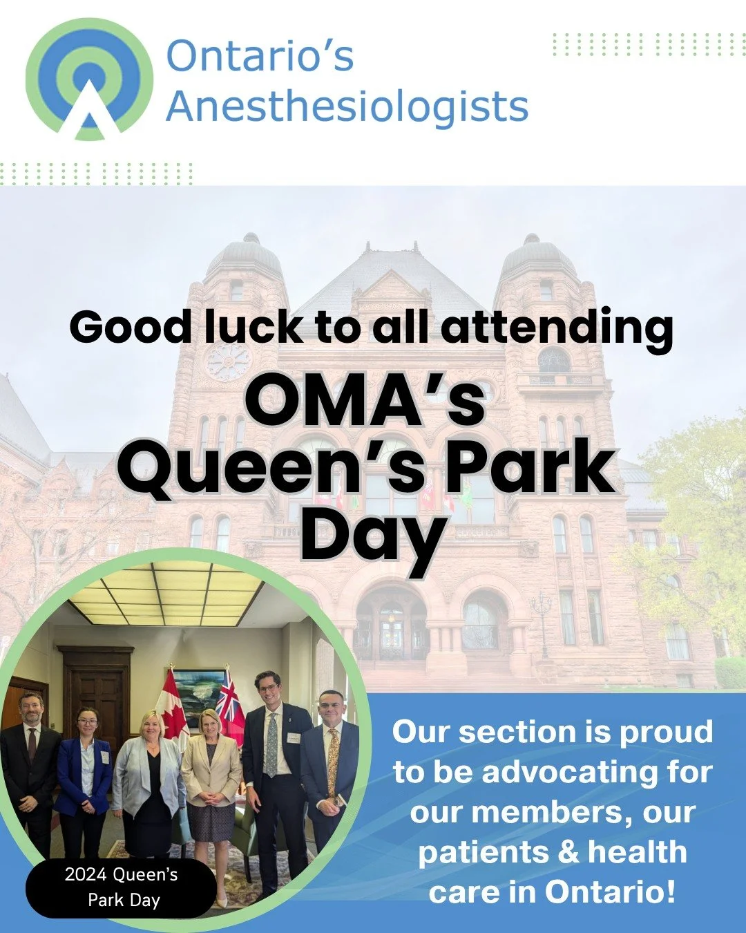 There's 💪 in numbers, which is why our section is proud to be at Queen's Park today for @ontariosdoctors' annual advocacy day. We'll be engaging face-to-face with policymakers, MPPs, and other key players, and working with our physician colleagues f