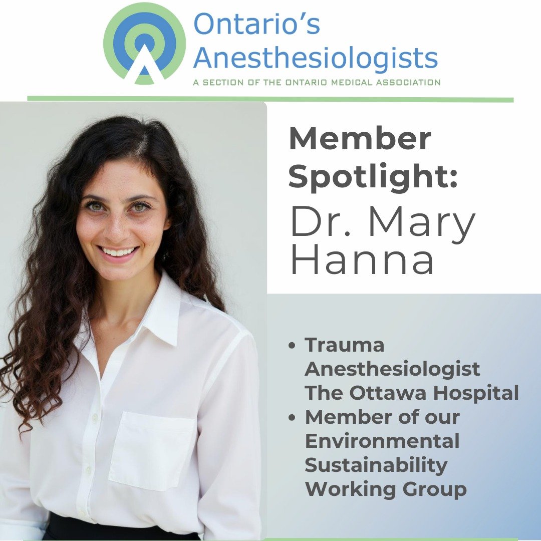 Ontario&rsquo;s Anesthesiologists is committed to moving health care forward through innovation &amp; collaboration. Thanks to all our members who go #BeyondTheMask &amp; help us meet that goal.

Today, we&rsquo;re highlighting one of those members, 
