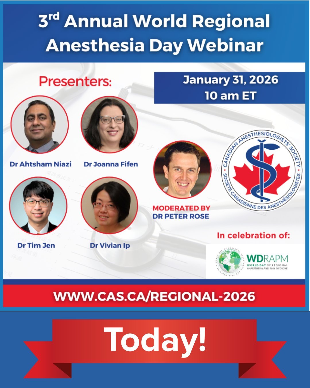 Happy World Day of Regional Anesthesia and Pain Medicine!

Today, we aim to raise awareness about the essential role of regional anesthesia and pain medicine in patient care, as well as acknowledge the advances in this evolving field. 

This year's t