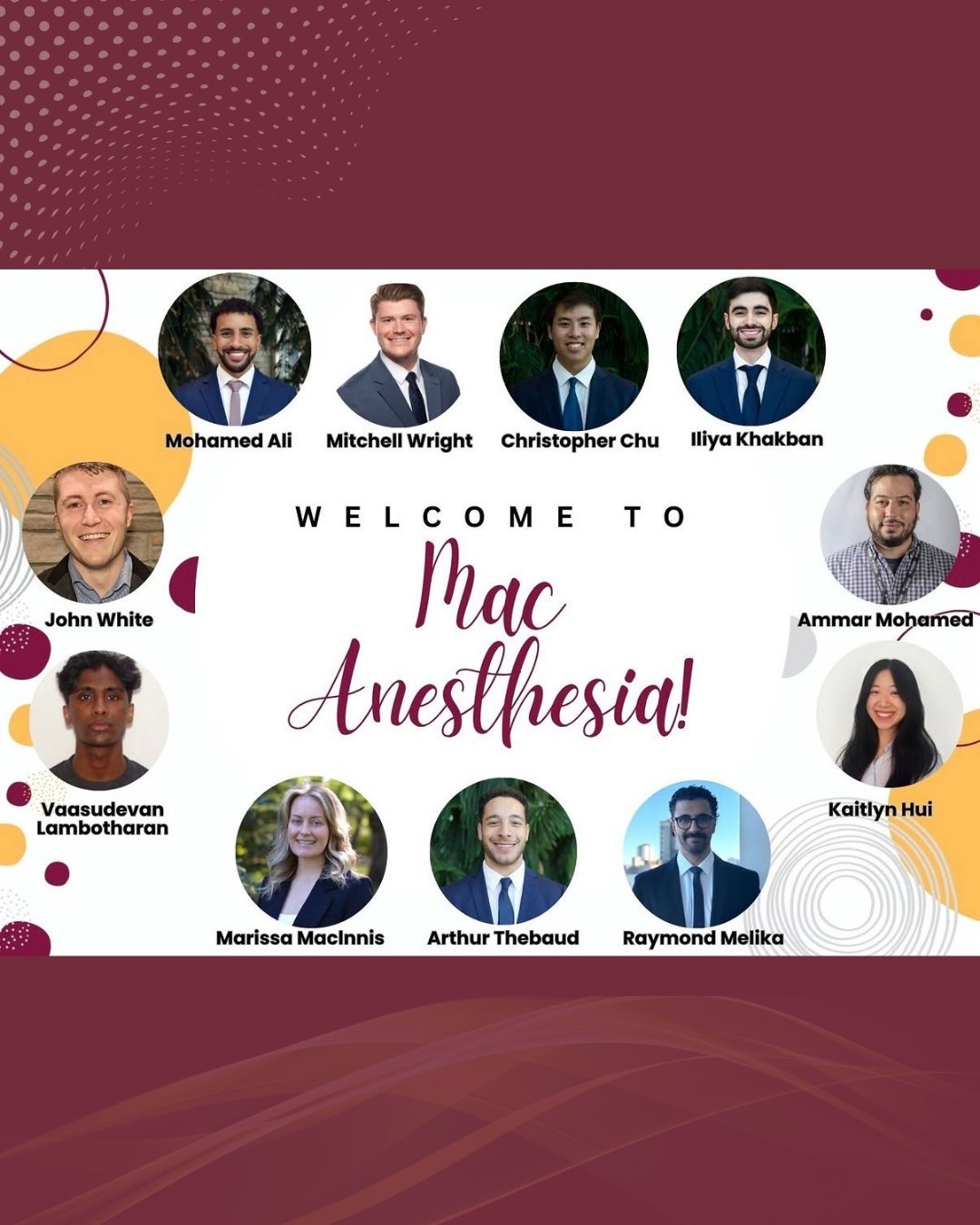 A special welcome to all the new anesthesia residents joining @macanesthesia.

👏 Congratulations! 👏 

#CaRMS2026 #CaRMS #anesthesiologist #ontariodoctors