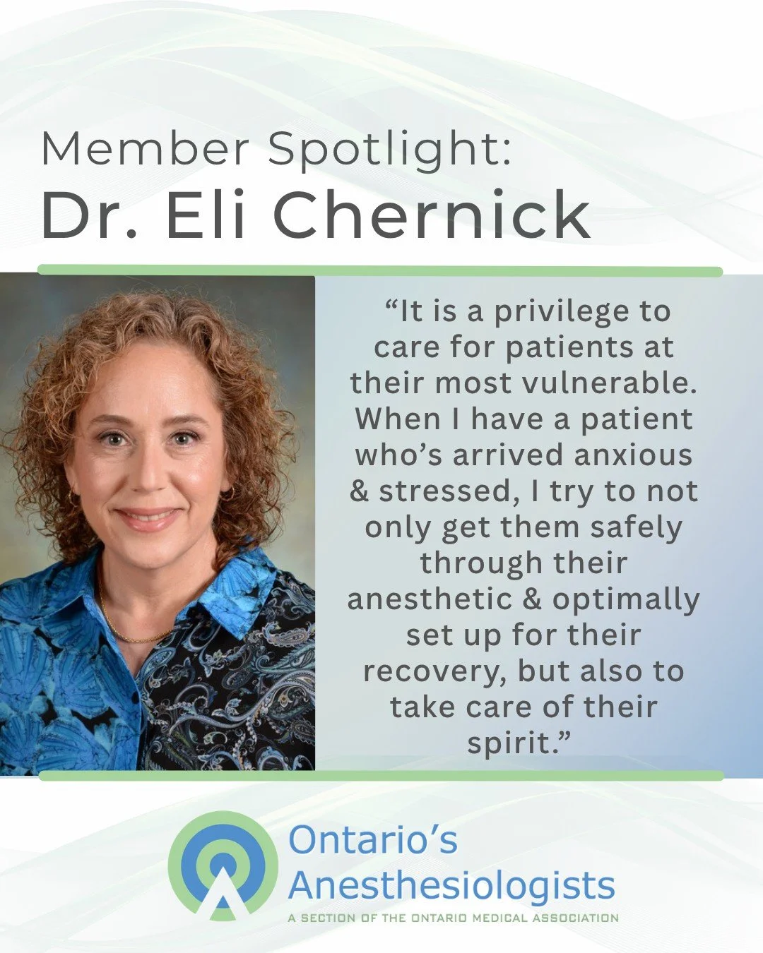 ICYMI: Have you read our latest Member Spotlight? Head to our pinned posts to read our Q&amp;A with Dr. Eli Chernick, a GP-A who is now helping to lead and shape rural health-care in Ontario as the chief of staff and VP Medical Affairs @middlesex_hos