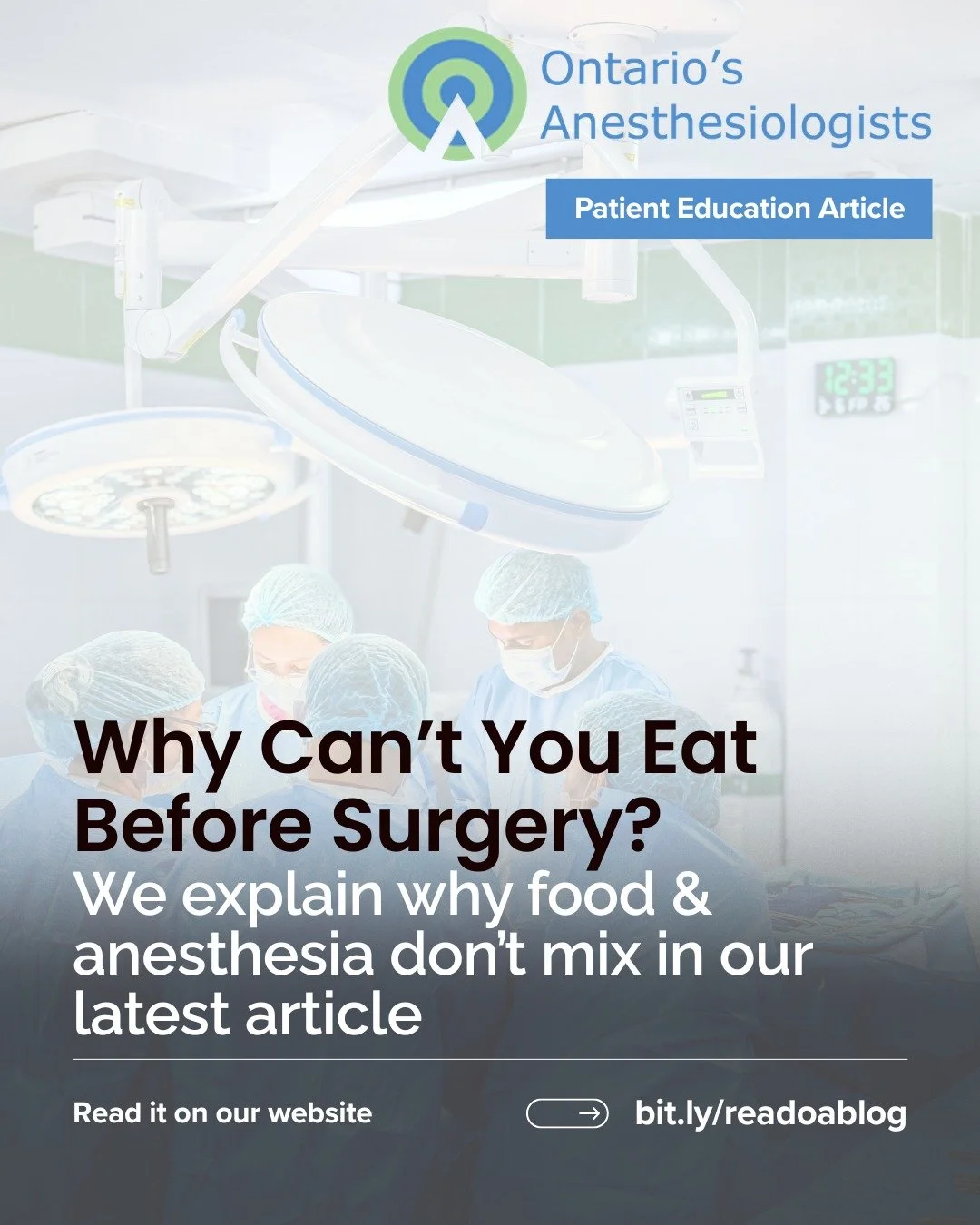 Prior to undergoing elective surgery or any other medical procedures requiring anesthesia care, you'll be told to not eat or drink for specific periods of time. 

These instructions may seem unpleasant, but following what we call NPO guidelines (shor