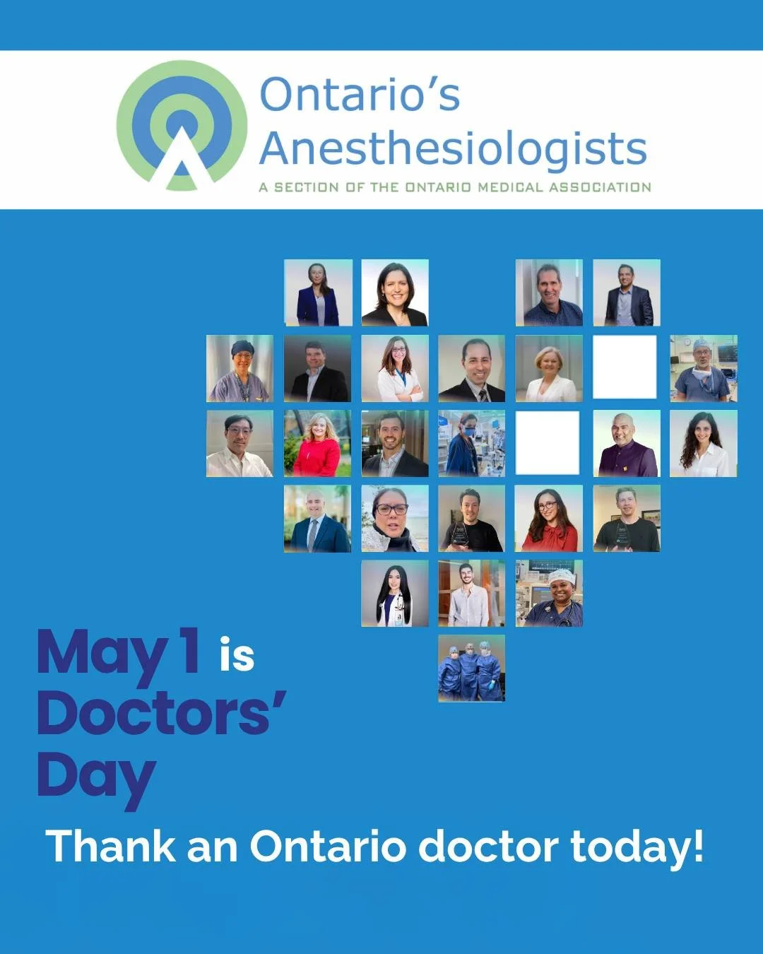 Happy Doctors' Day! Also called National Physicians' Day, this date was chosen in 🇨🇦 to commemorate Dr. Emily Stowe, Canada's first female physician, who was born on May 1, 1831. 

It's also a day to celebrate and recognize the talented and dedicat