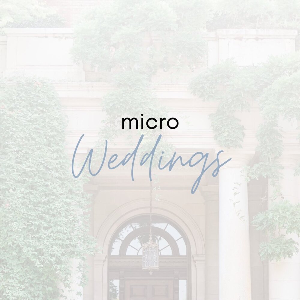 For all of our couples who have smaller-than-planned weddings coming up, we want to tell you that you have SO much to look forward to! We have absolutely loved the micro-weddings that have taken place this year and our couples couldn't be more satisf