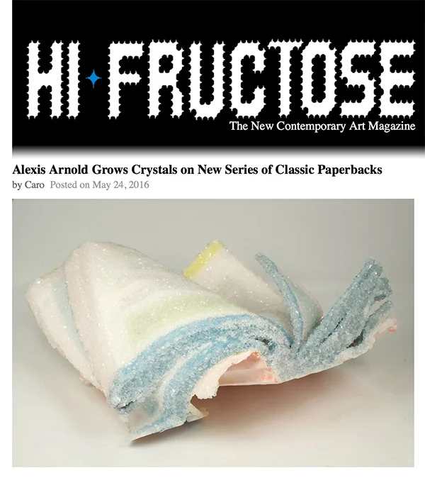 My Crystallized Book series was recently featured on Hi-Fructose and Upper Playground , as well as included in this great article about Borax on KCET and printed in Issue 29 of Uppercase Magazine .