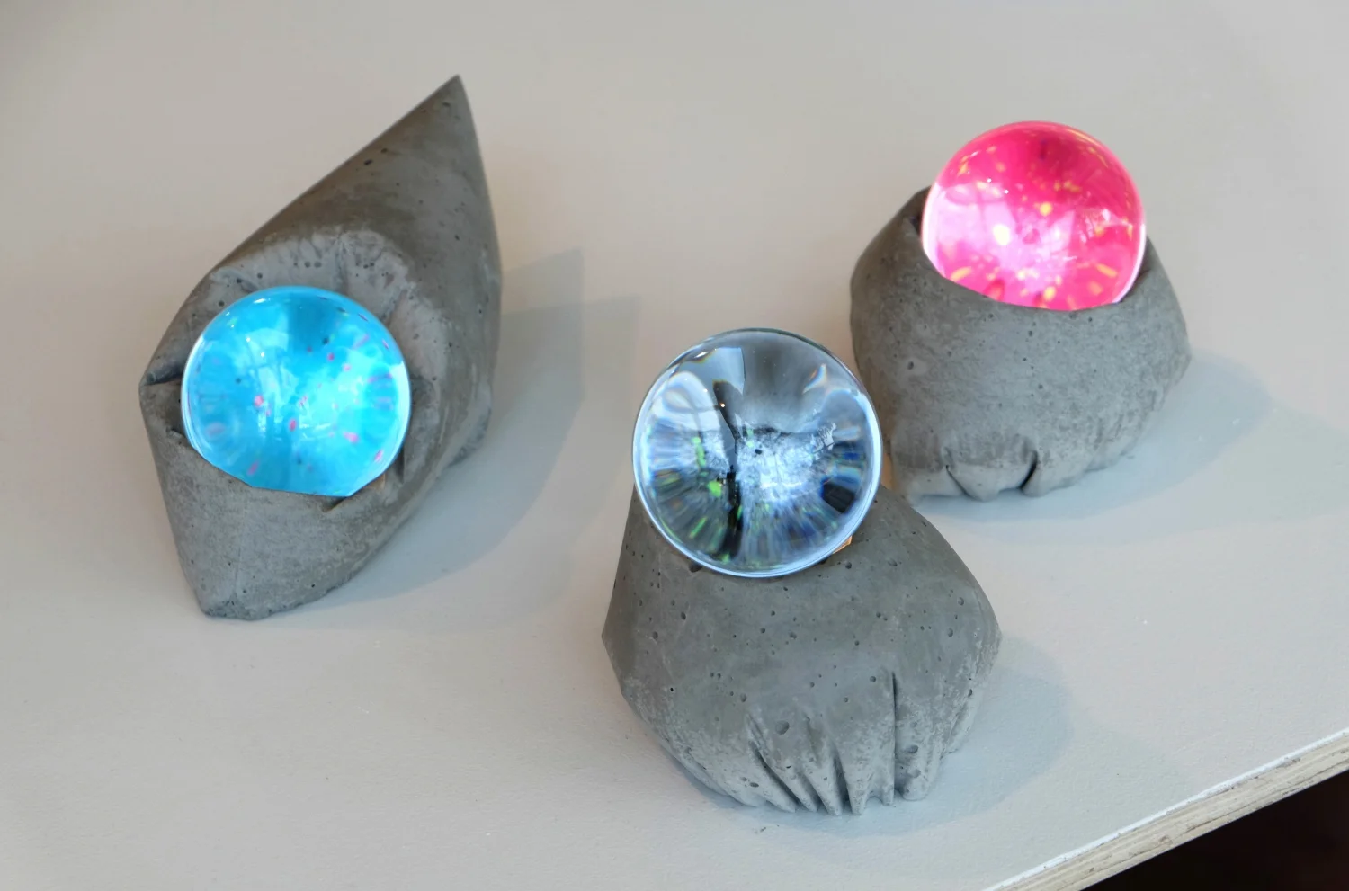 Little Universes (blue, silver, and pink)