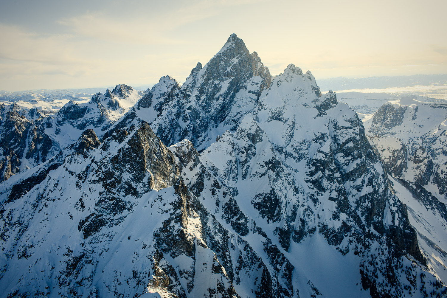  Aerial photograph of the Teton range, Grand Teton National Park, Wyoming 