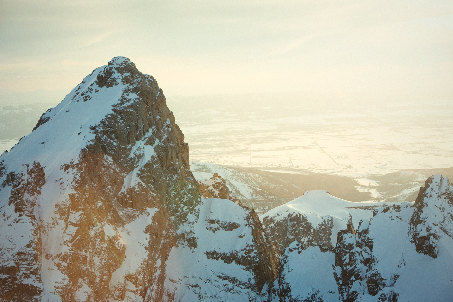  Aerial photograph of the Teton range, Grand Teton National Park, Wyoming 