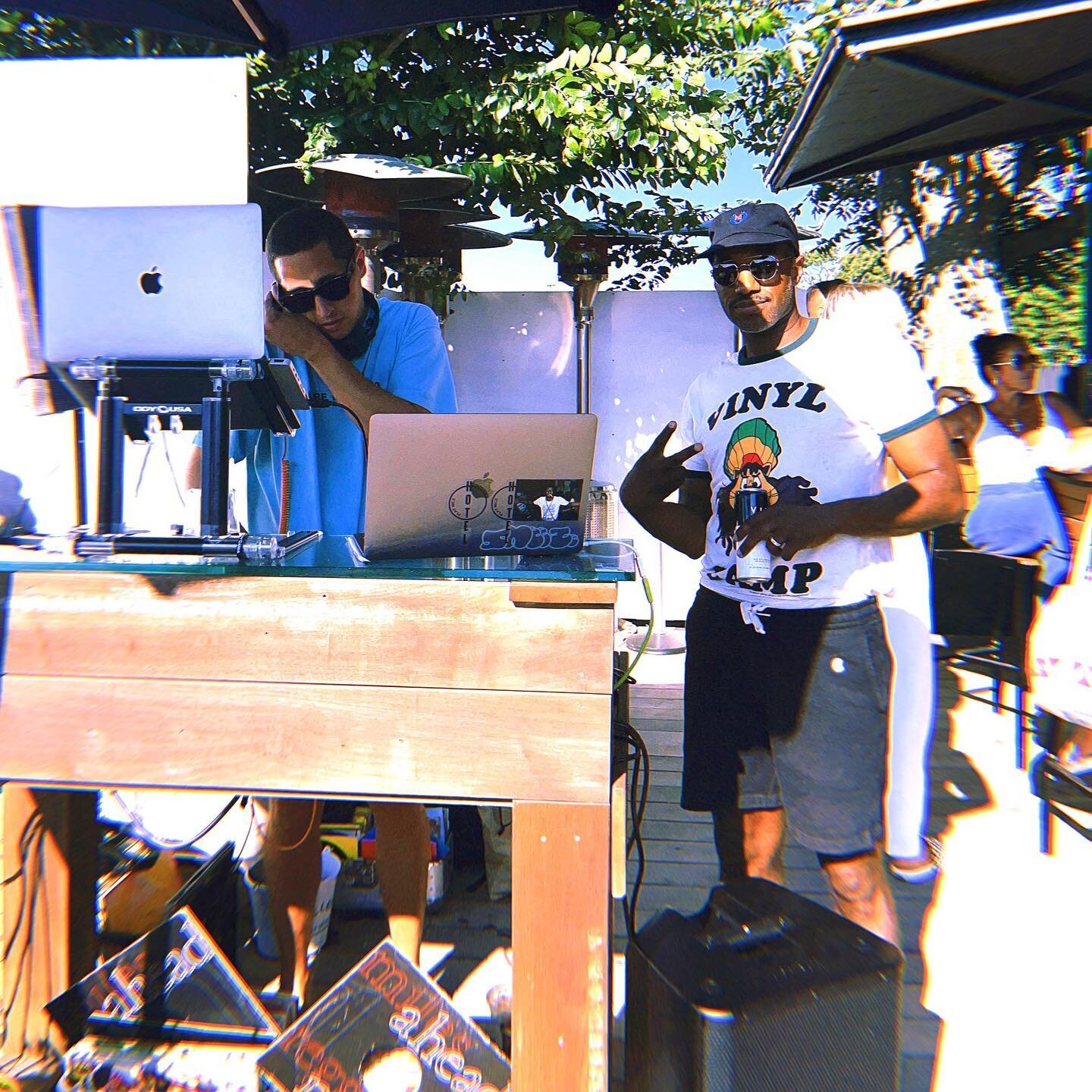 A sound clash took place yesterday by the pool at @thembh 🎙