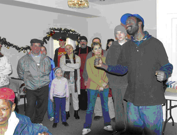 The homeless display their talents and sings songs they had written.