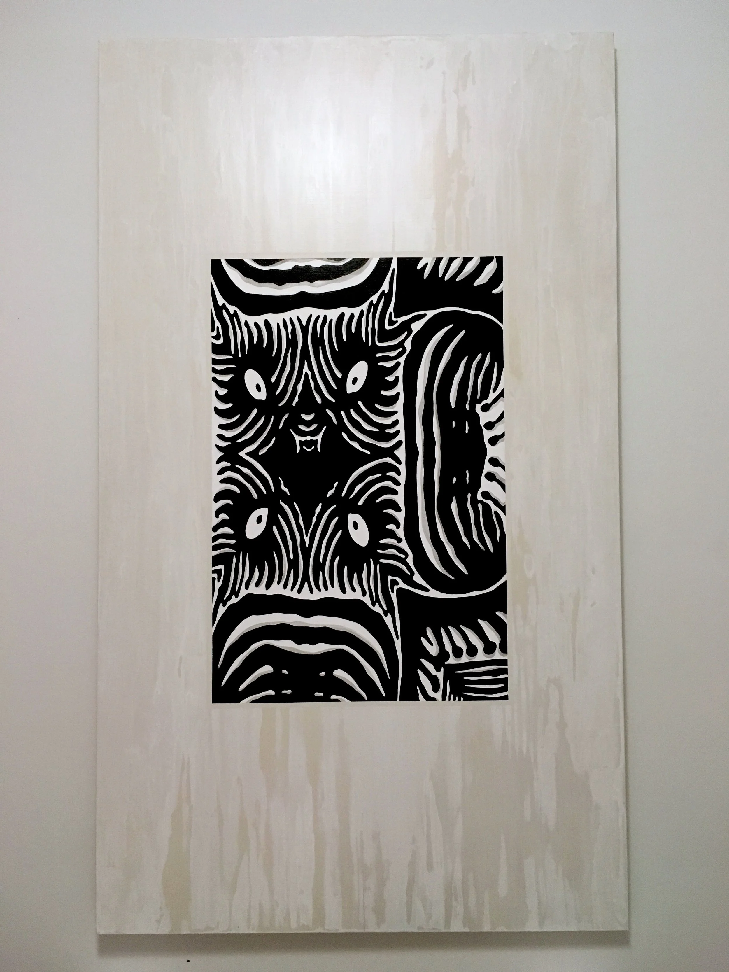  night of the living night, acrylic on canvas, 72” x 42”, 2018 