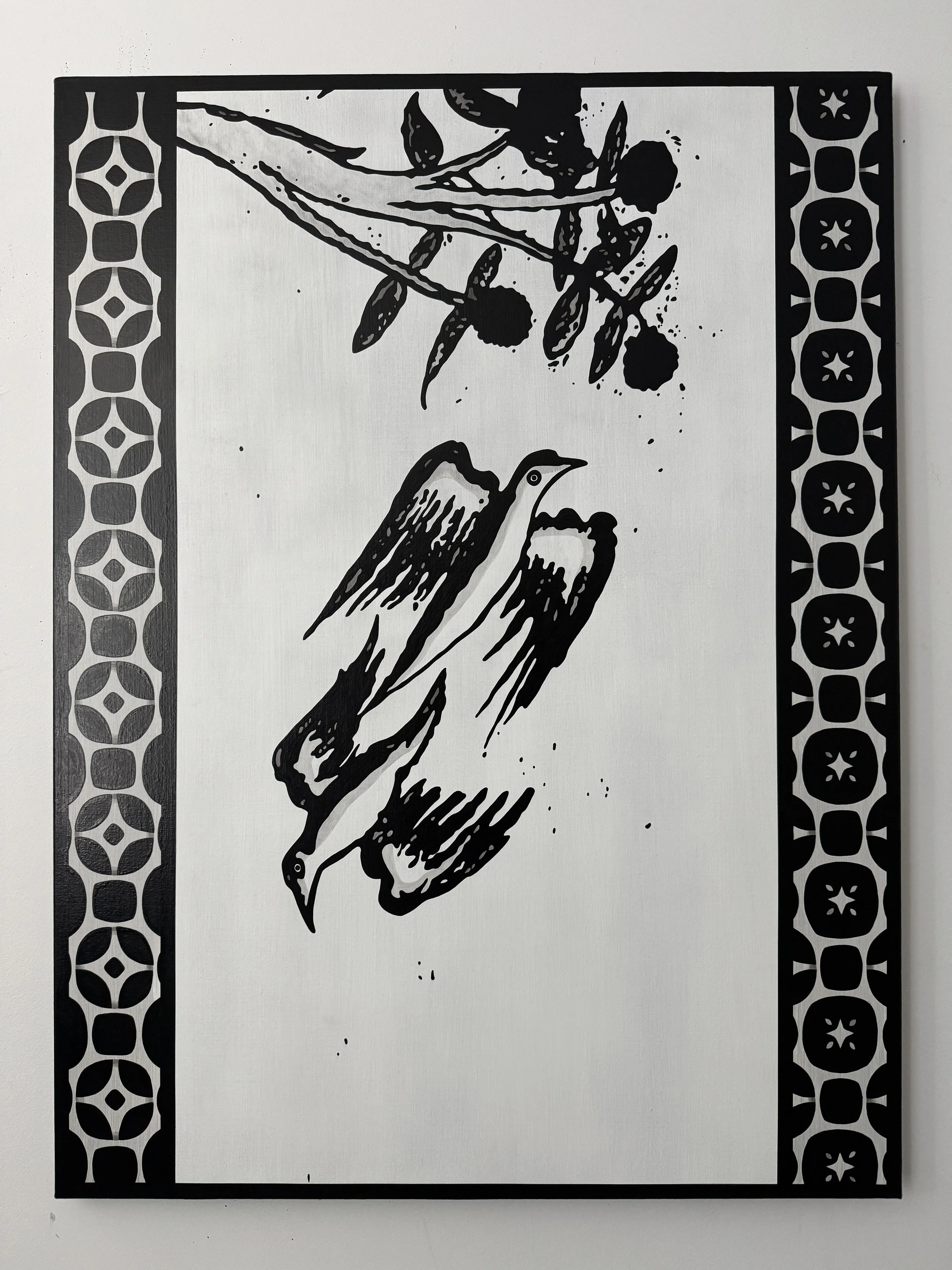  untitled, acrylic and charcoal on canvas, 48” x 36”, 2026 