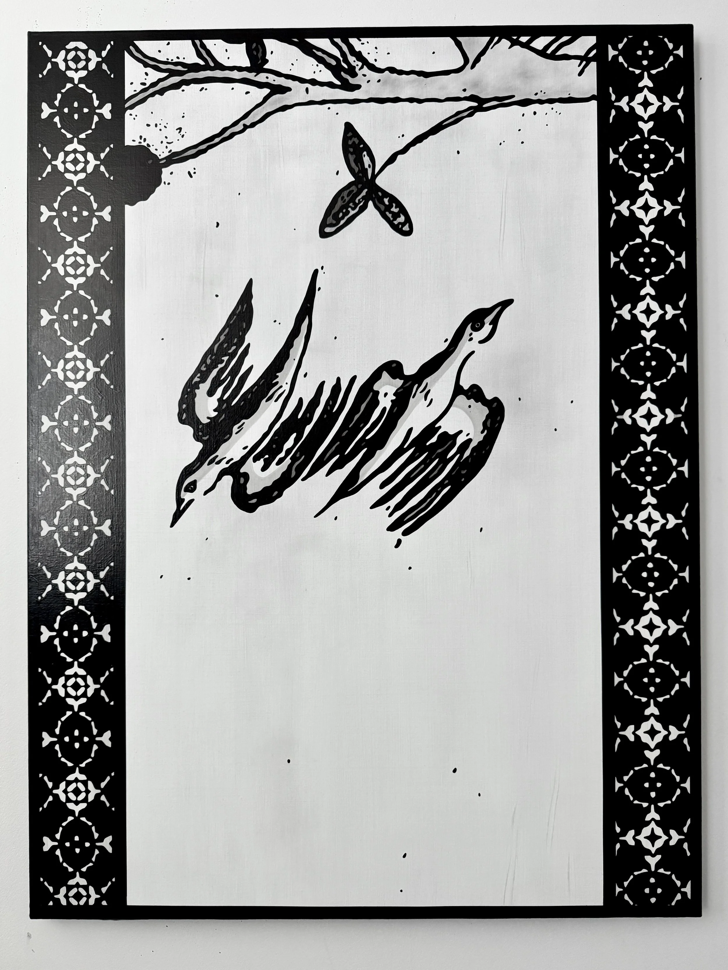  untitled, acrylic and charcoal on canvas, 48” x 36”, 2026 