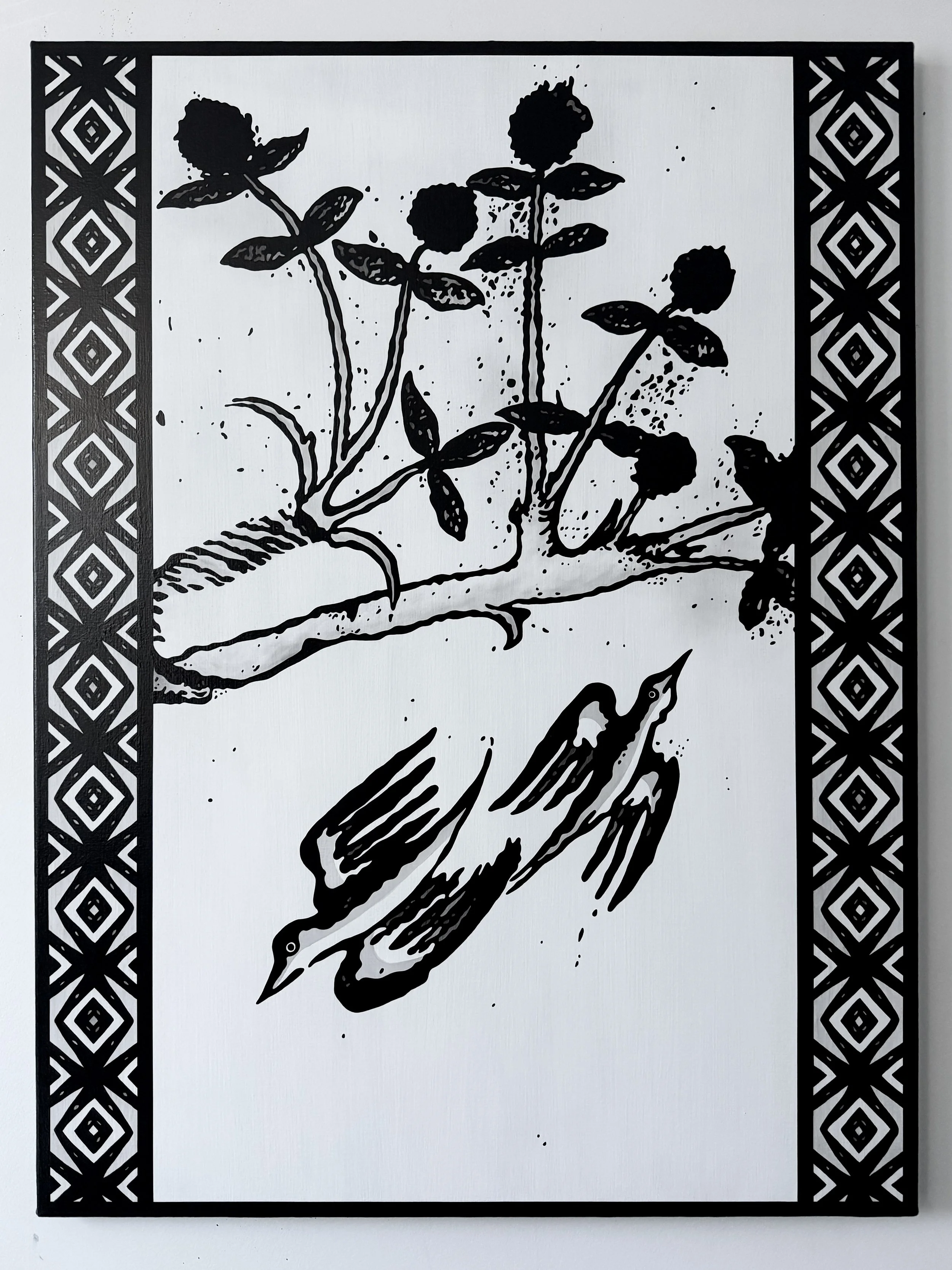  untitled, acrylic and charcoal on canvas, 48” x 36”, 2026 