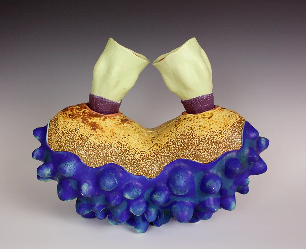   Conversations on Growing Old Together   All pieces handbuilt, porcelaneous stoneware, fired to cone six, gas kiln, oxidation 