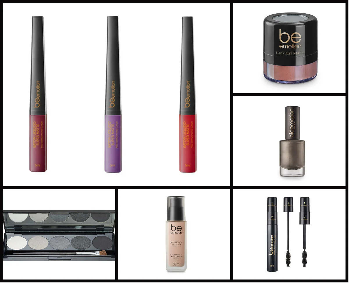 Alguns produtos da Be Emotion.