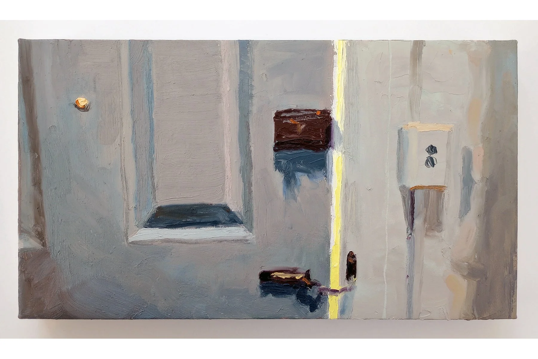 This is No Dream (door ajar) 2024, 10 x 18 in.