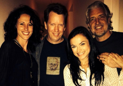 At our first ever gathering: Marisa Grieco, Sean M Carroll, Christina Ochoa, and PJ Haarsma.