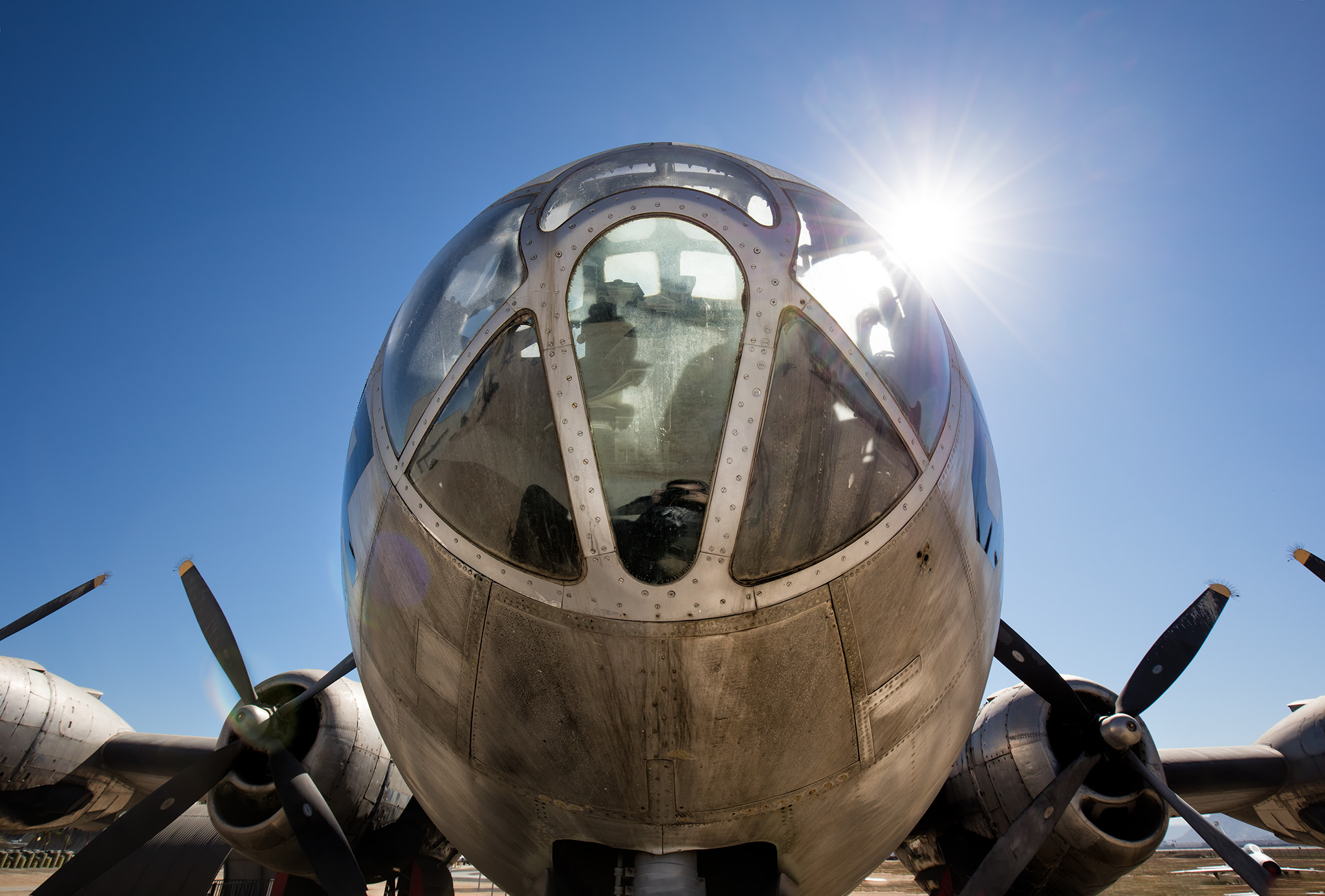 There is something utterly appealing to me about the esthetic of this B-29 and other WWII bombers like it. Although, I'm sure the people who lived and worked underneath them weren't as charmed.
