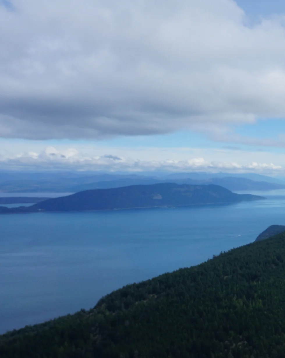 The view from the top of Mt. Constitution, on the Orcas 25k course. 