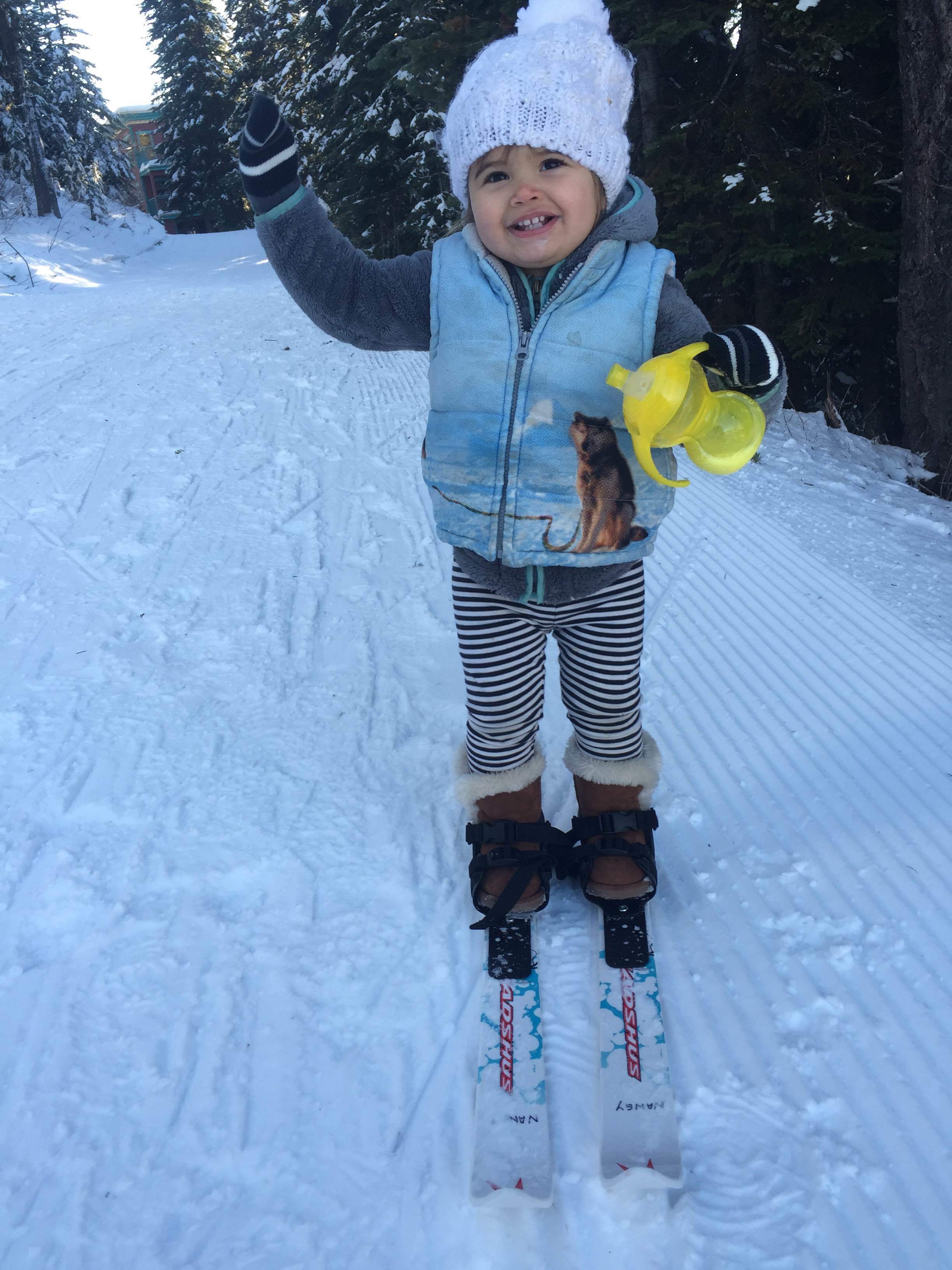 Fiona waving to her fans. Who needs two hands?