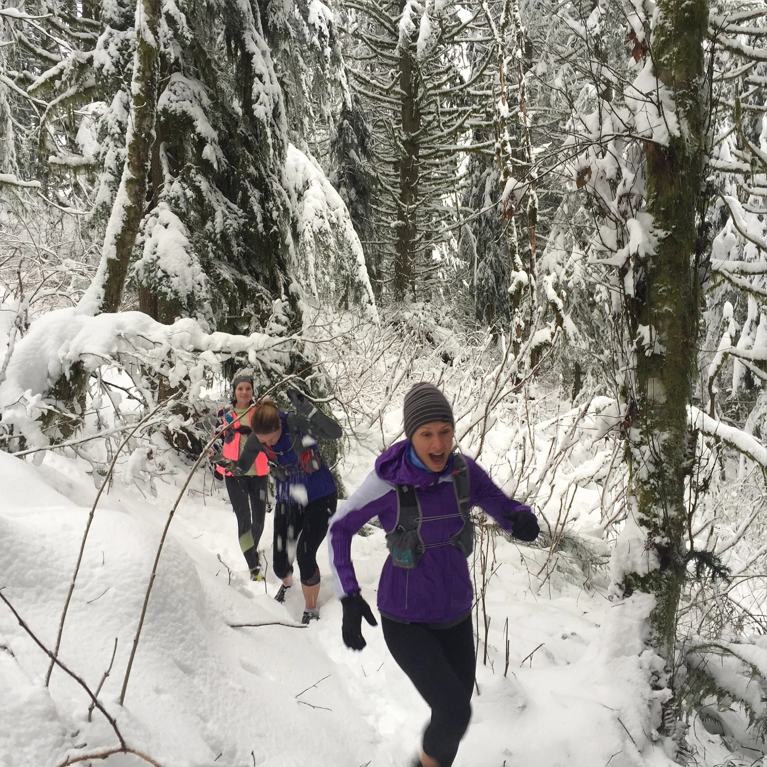 We love snow running!