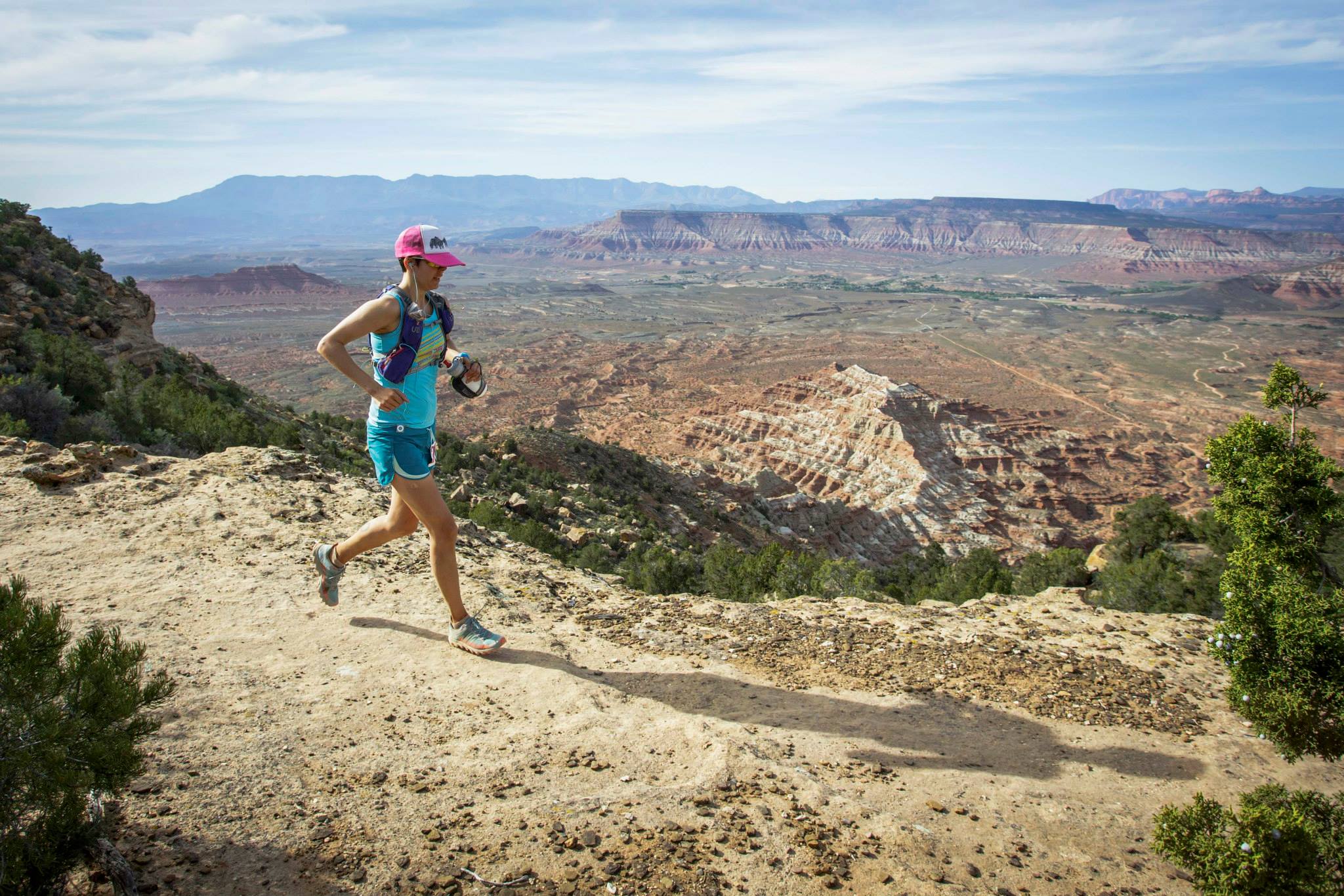 Managing the heat during the 2015 Zion 100.